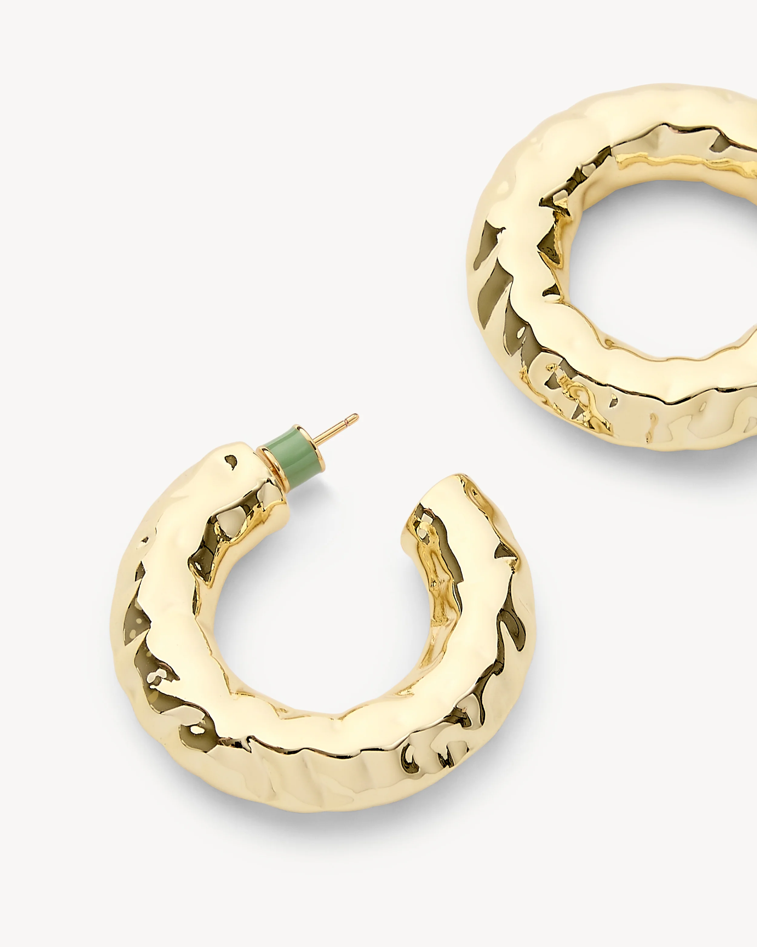 1.25" Perfect Crunch Hoops in Gold - Image 2