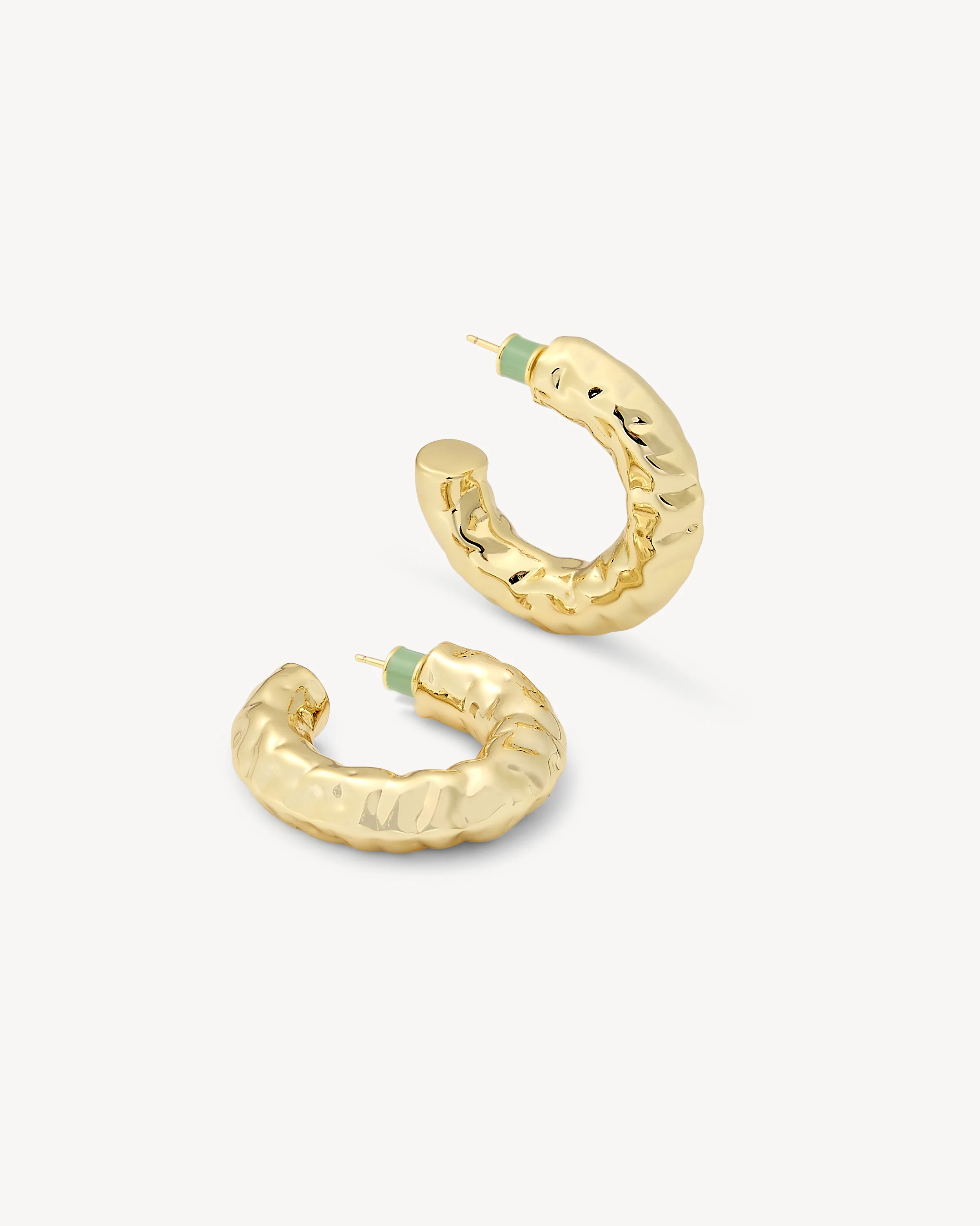 1.25" Perfect Crunch Hoops in Gold - Image 3