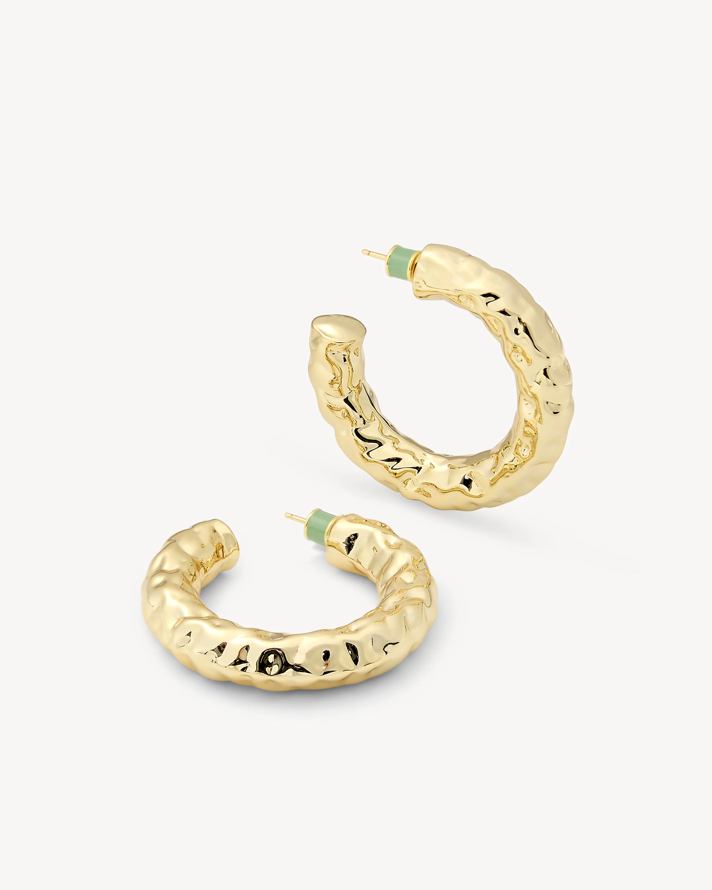 1.5" Perfect Crunch Hoops in Gold - Image 3