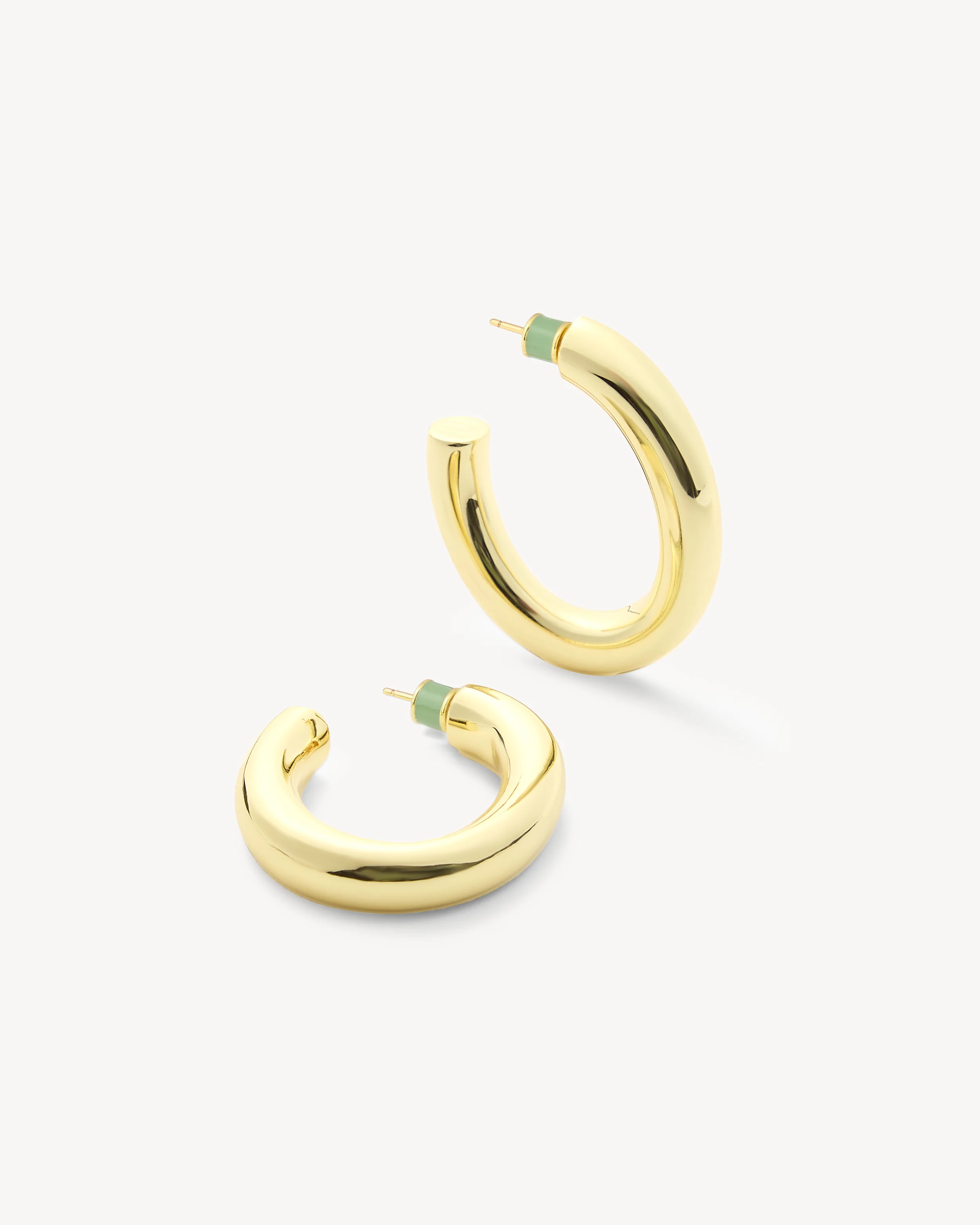 1.5" Perfect Oval Hoops in Gold - Image 3
