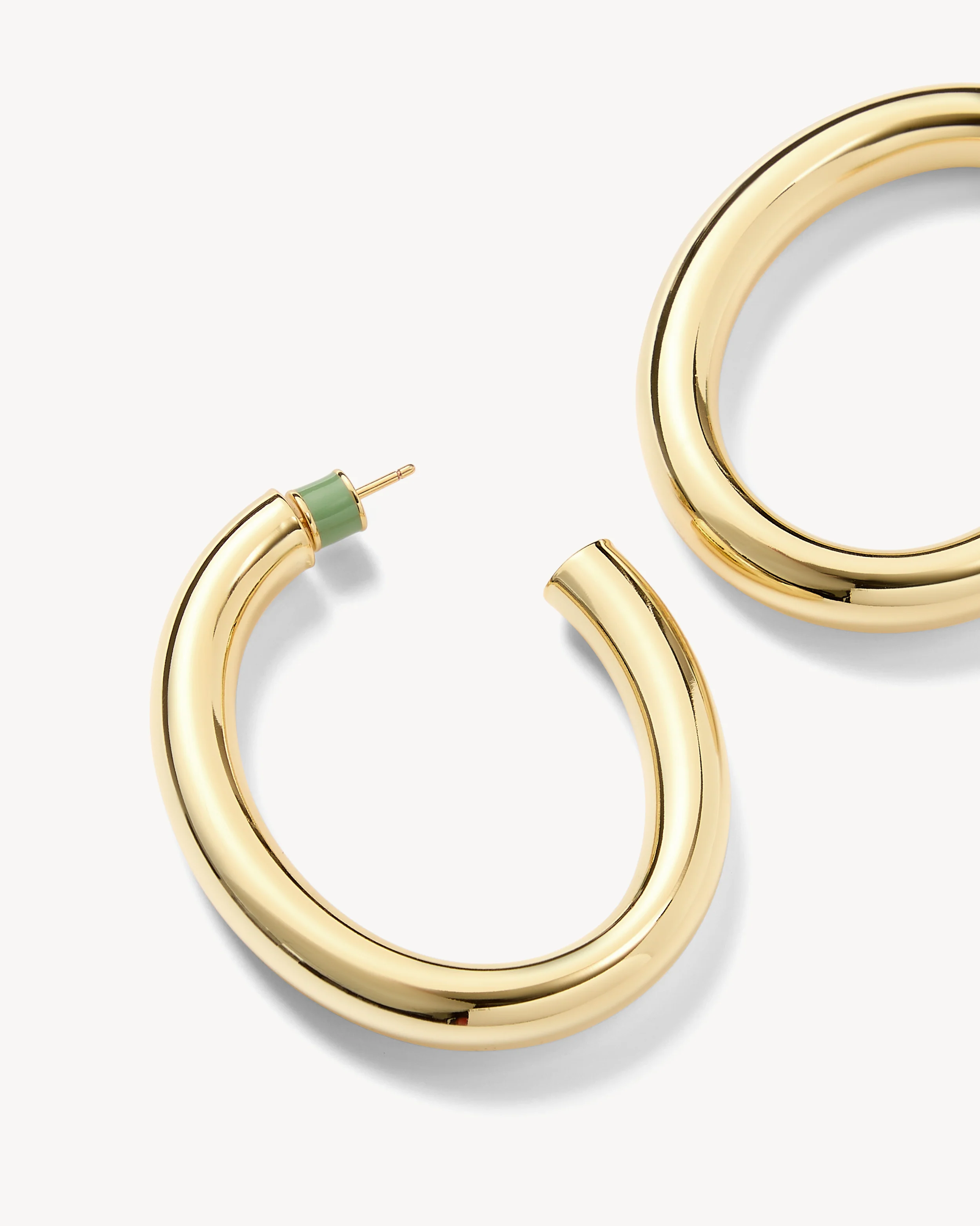 2" Perfect Oval Hoops in Gold - Image 2