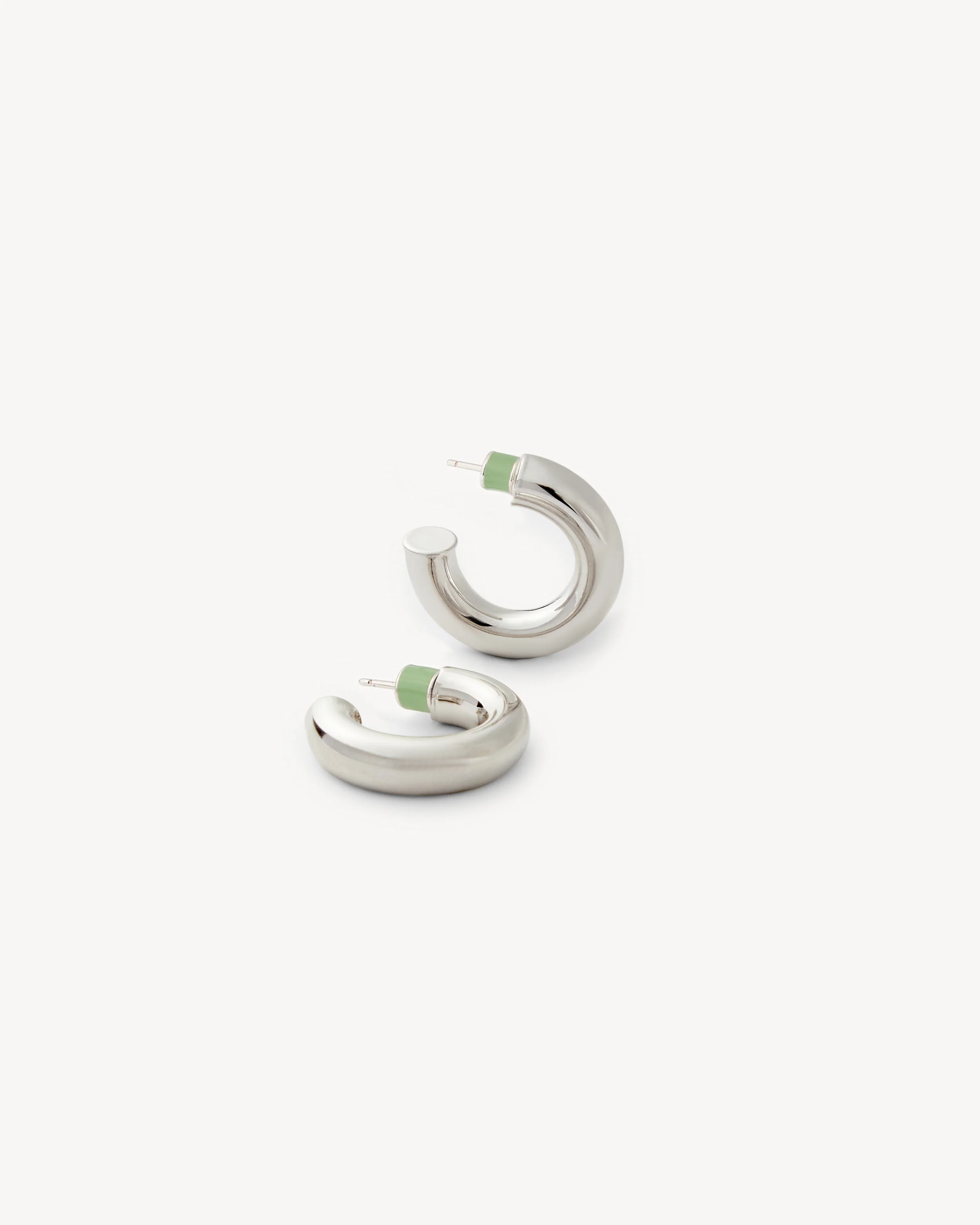 .75" Perfect Hoops in Silver - Image 3