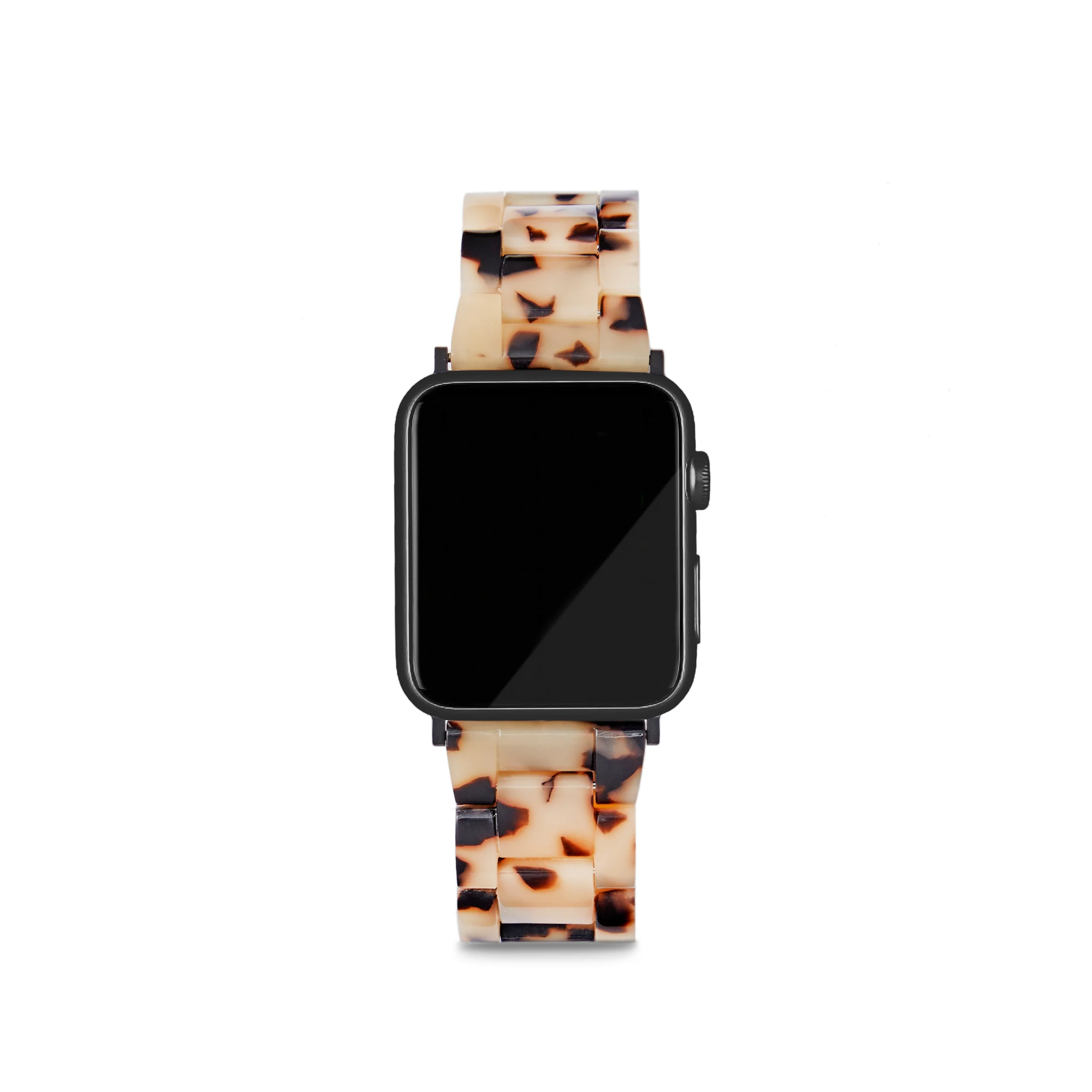 Anthro Apple Watch Band in Blonde Tortoise 38mm/40mm/41mm-Black