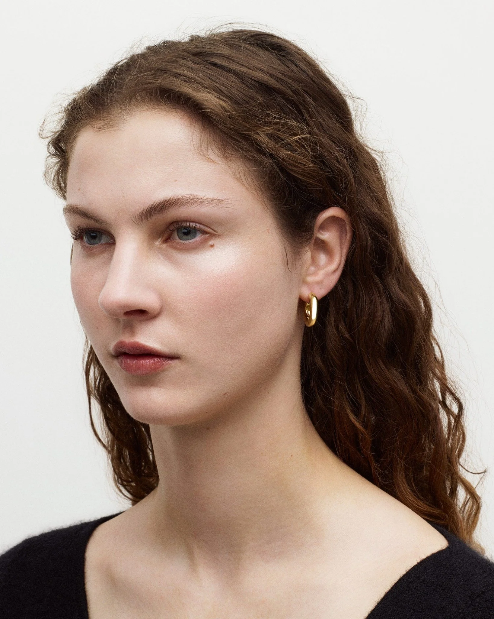 Baby Chunky Hoops in 3/4 Gold - Image 4