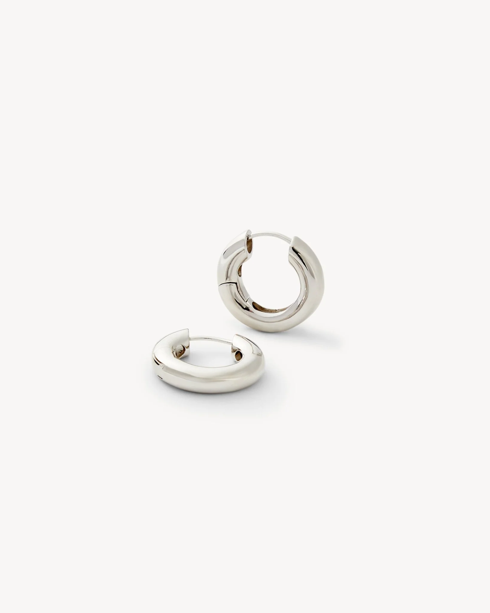 Baby Chunky Hoops in Silver - Image 3