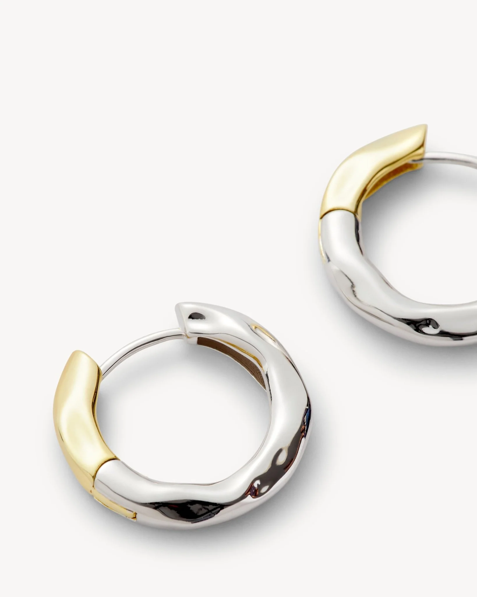 Petite Wavy Hoops in 3/4 Silver - Image 2