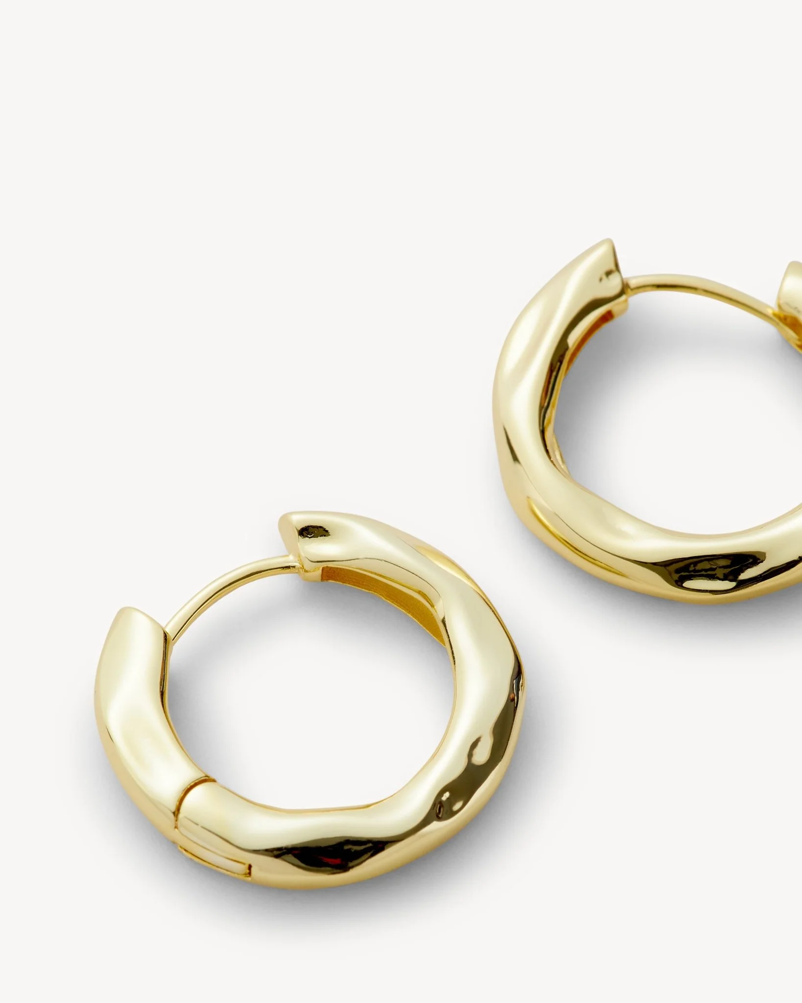 Petite Wavy Hoops in Gold - Image 2