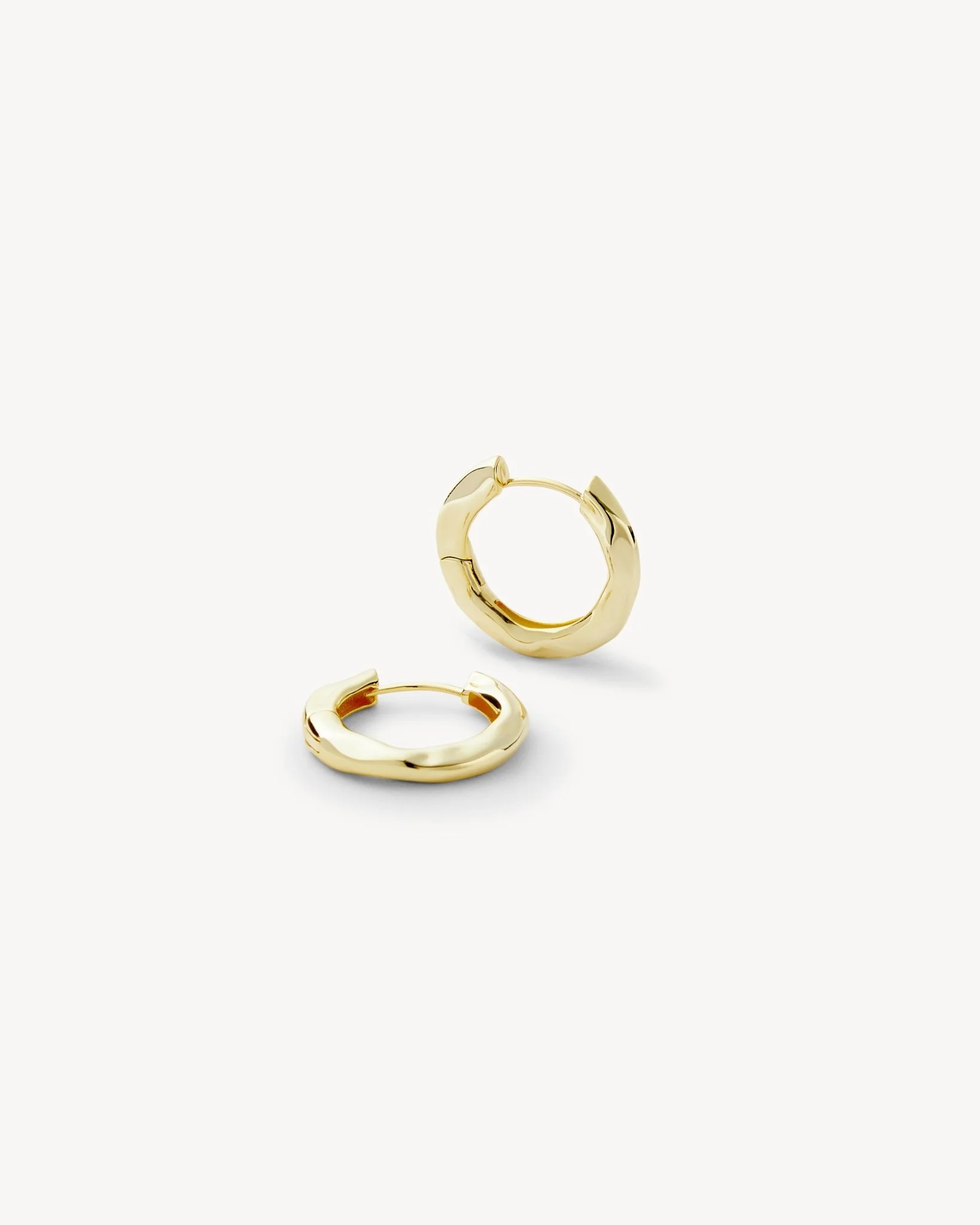 Petite Wavy Hoops in Gold - Image 3