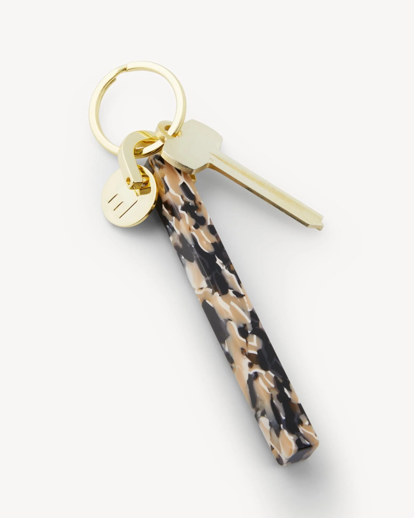 Bar Keychain in Abalone - Gold - Image 3