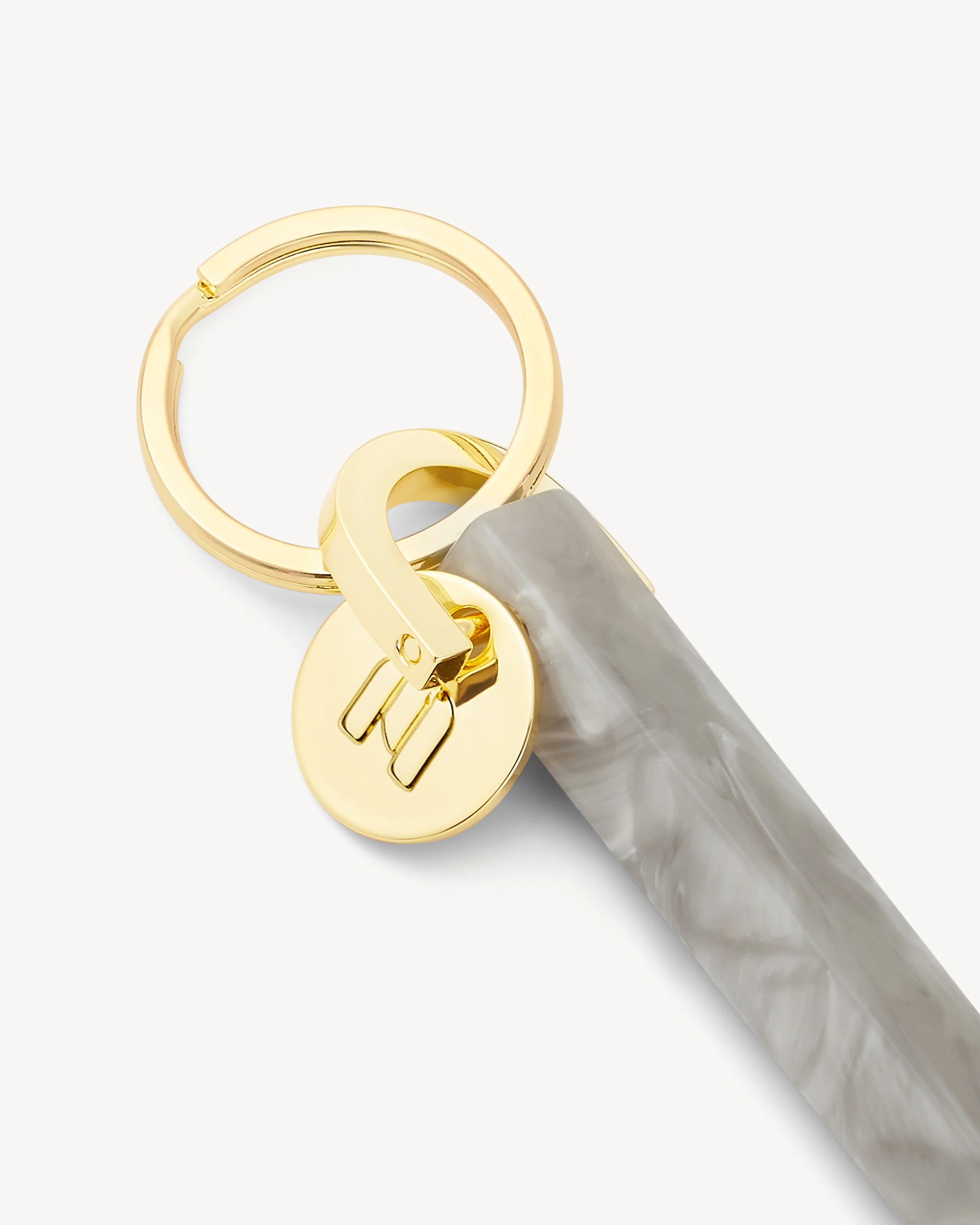 Bar Keychain in Grey Shell - Gold - Image 2