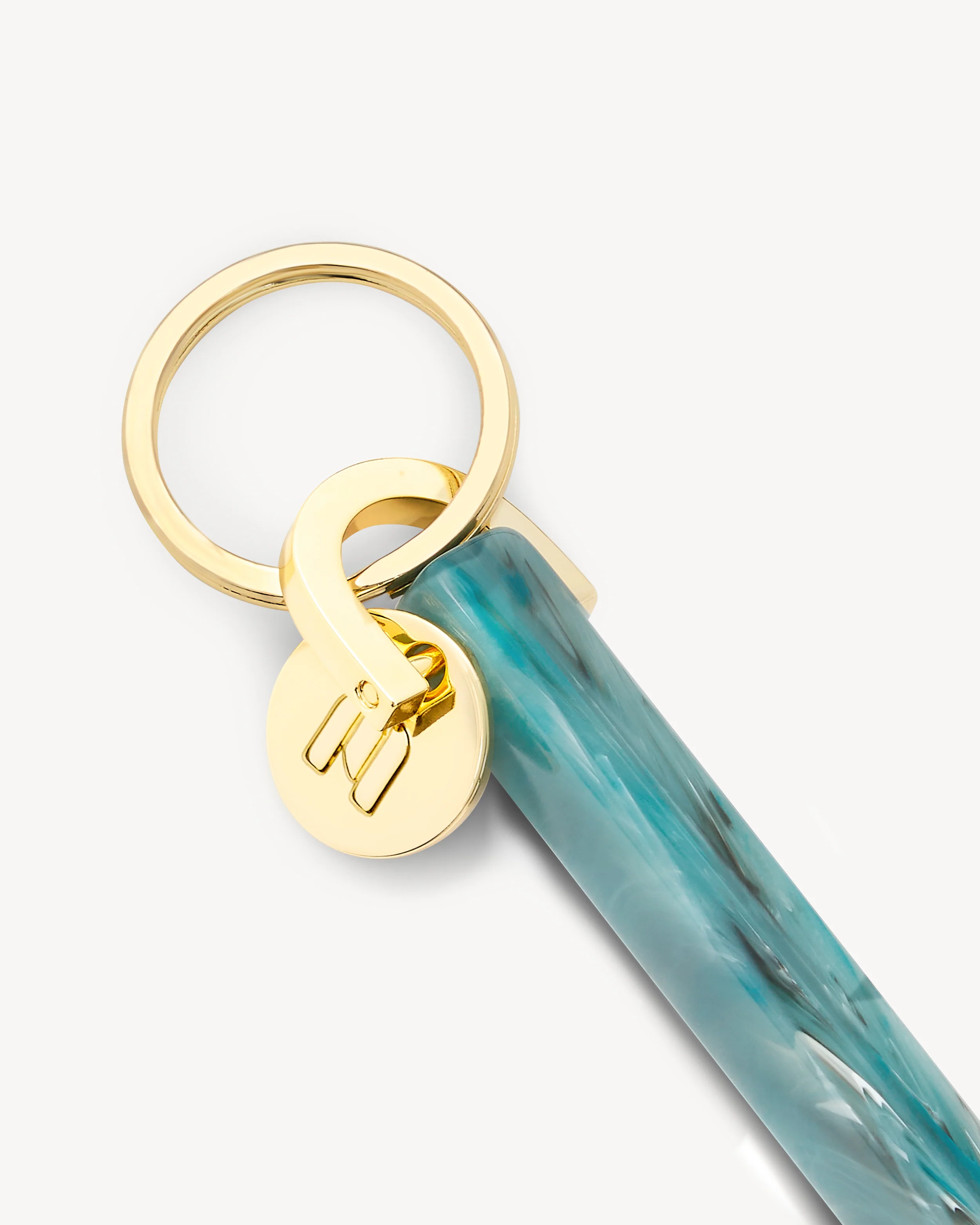 Bar Keychain in Jadeite - Gold - Image 2