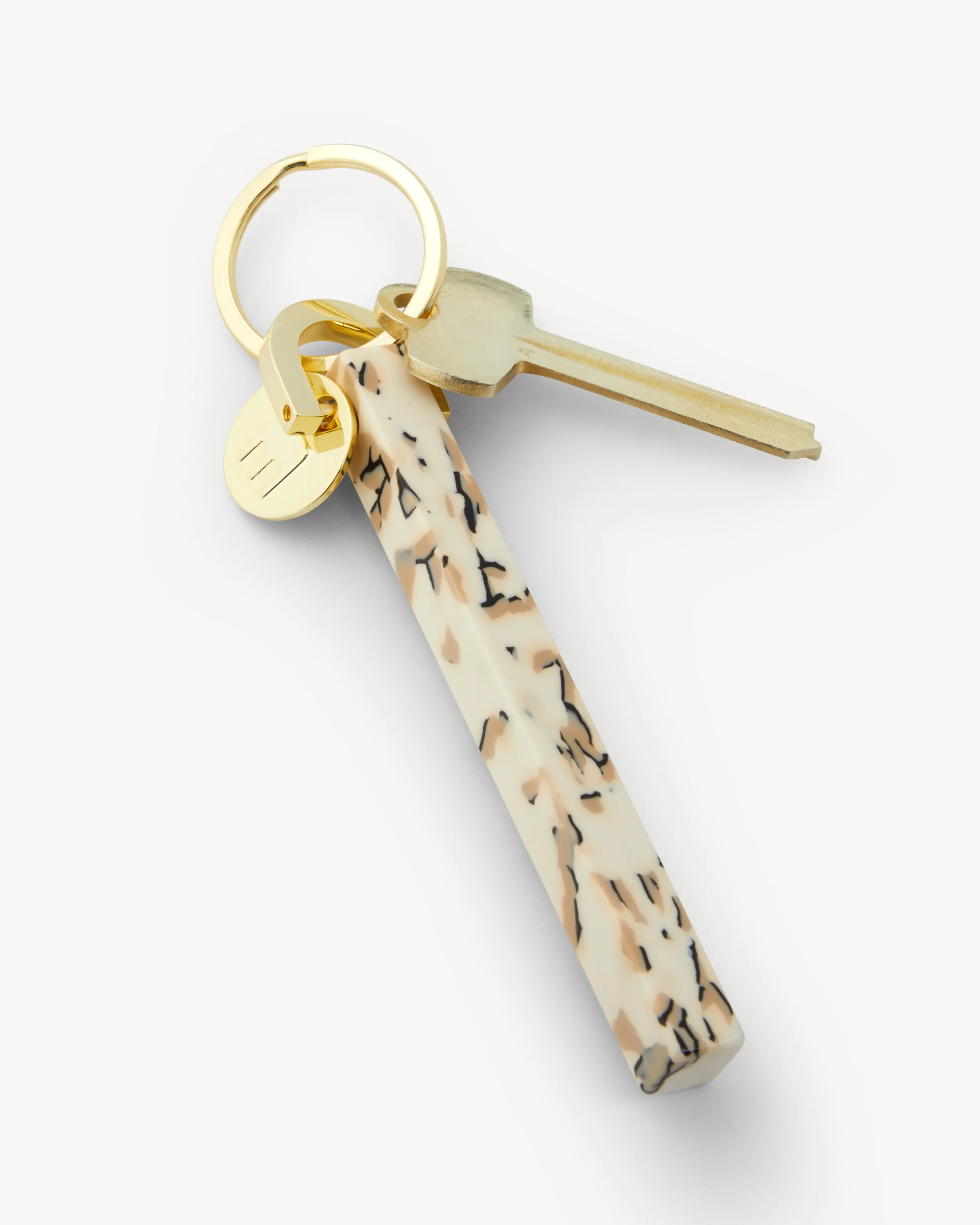 Bar Keychain in Terrazzo - Gold - Image 3