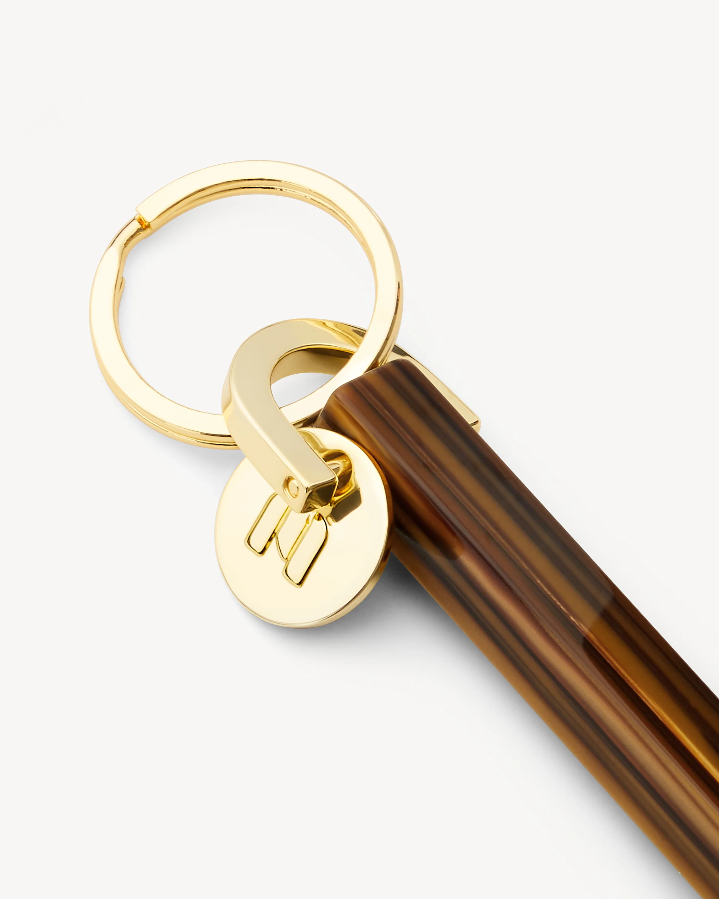 Bar Keychain in Tiger's Eye - Gold - Image 2