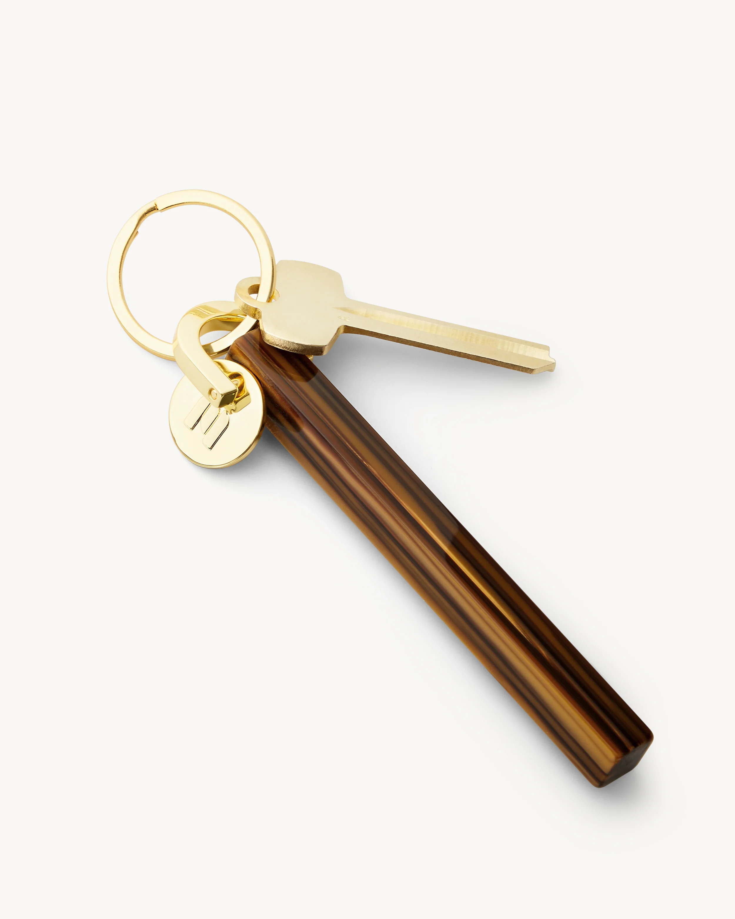 Bar Keychain in Tiger's Eye - Gold - Image 3