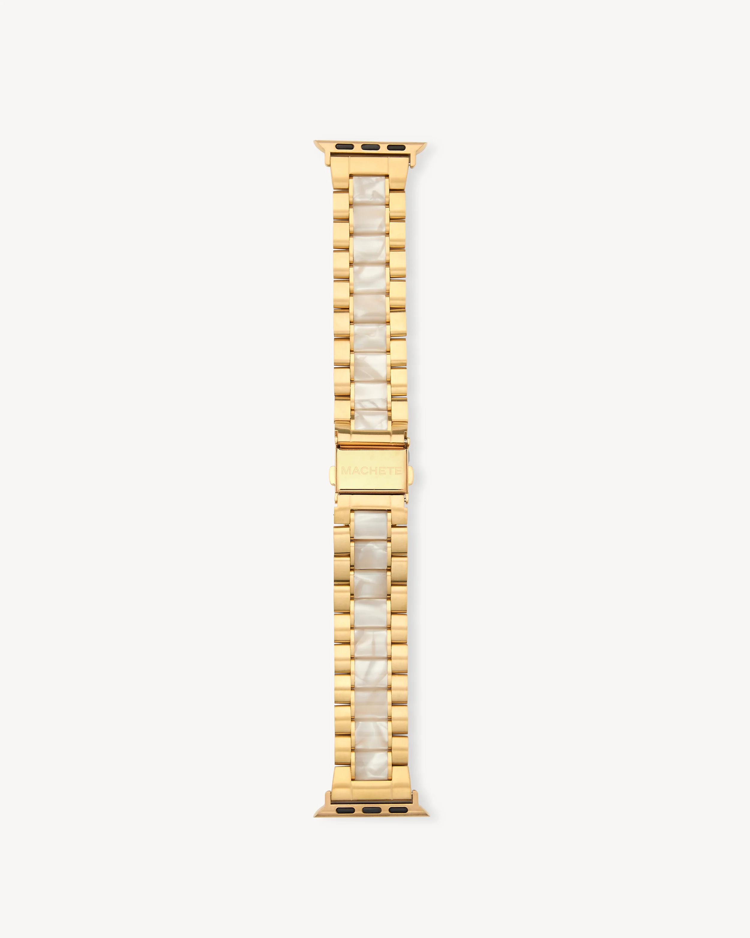 Boyfriend Watch Band in Gold / White Shell - Image 3
