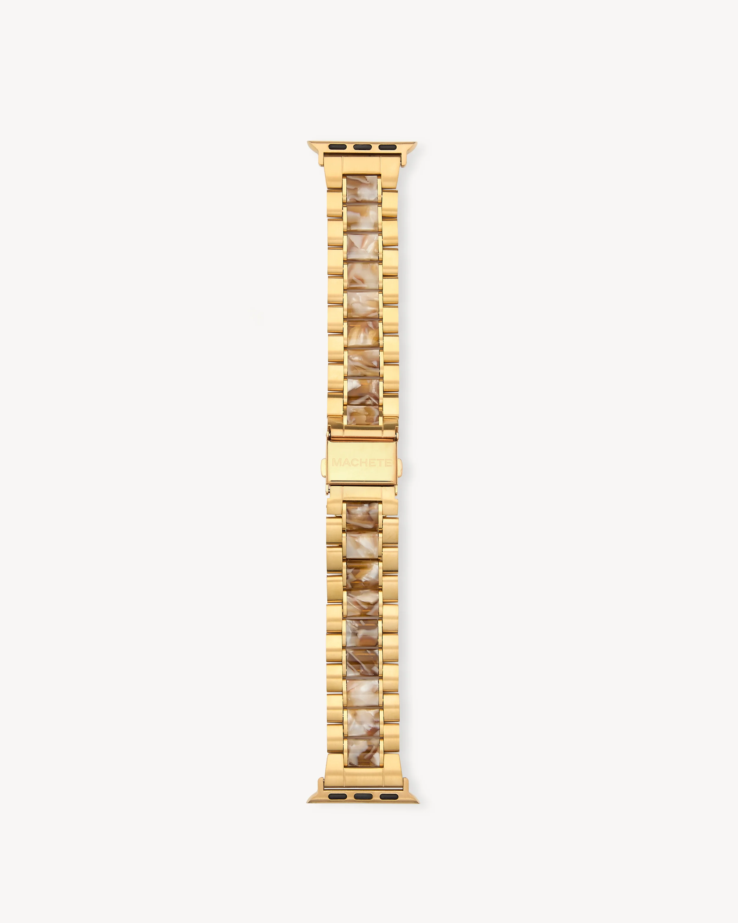 Boyfriend Watch Band in Gold / Baja Tortoise - Image 3