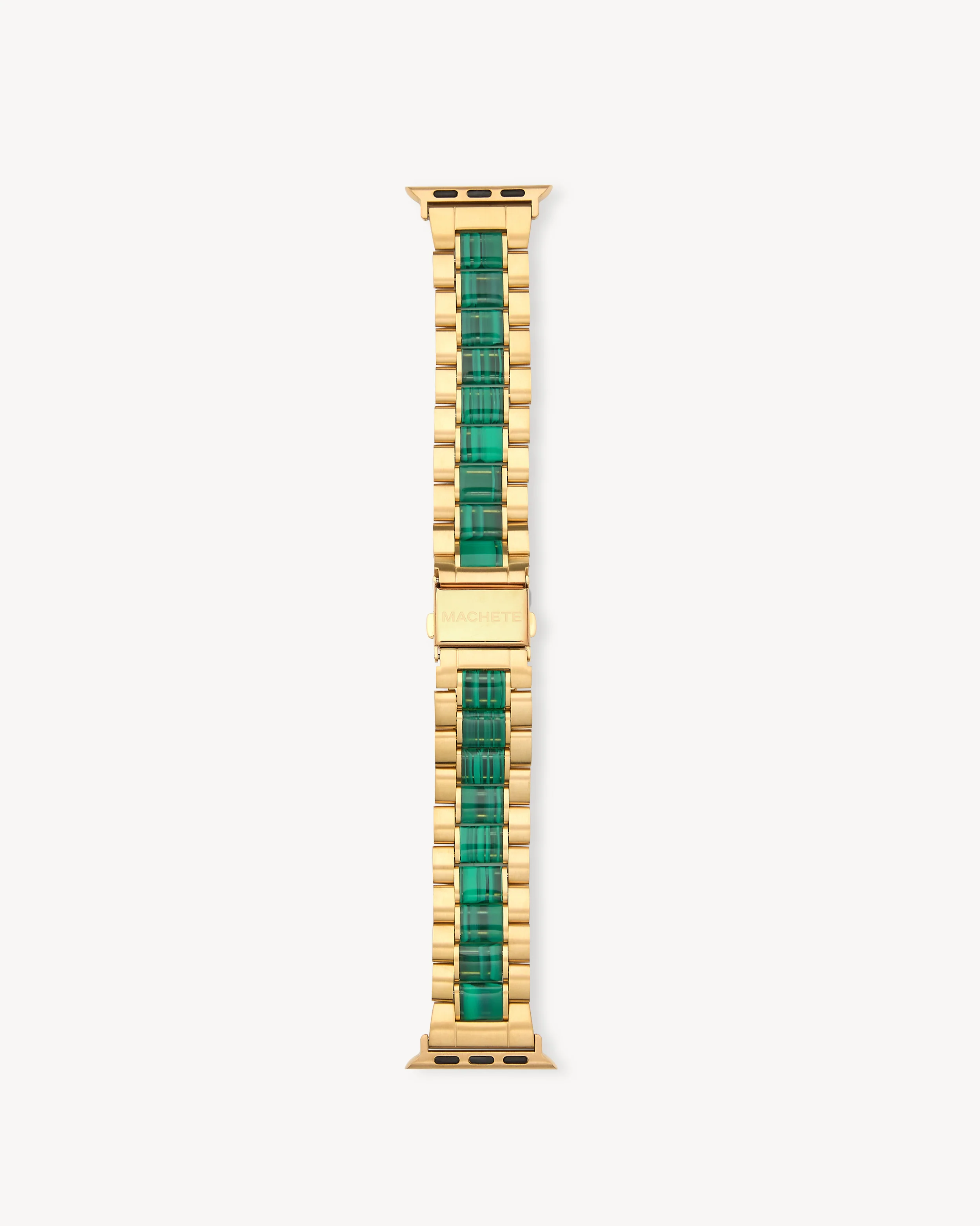 Boyfriend Watch Band in Gold / Malachite - Image 3