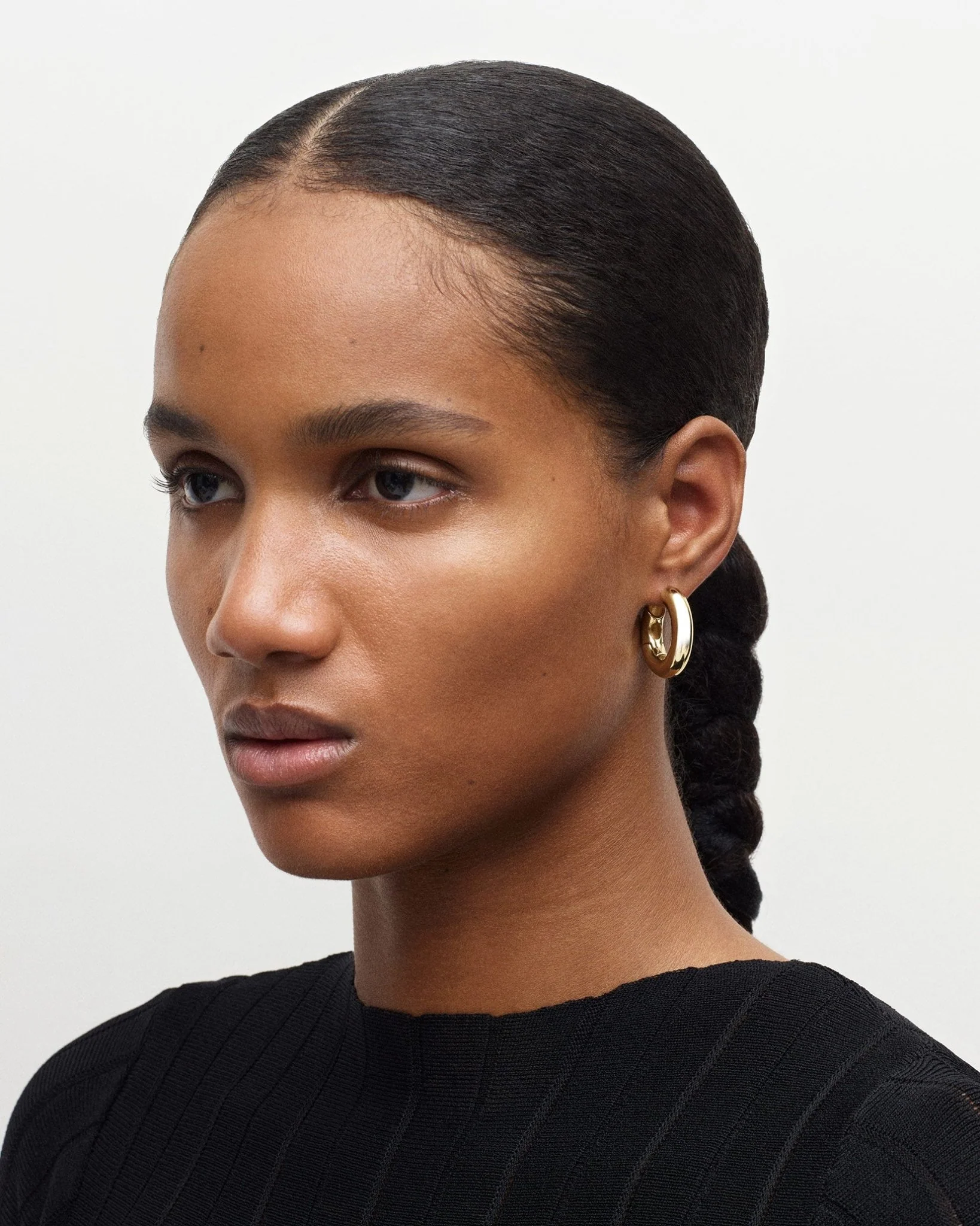 Chunky Hoops in 3/4 Silver - Image 4