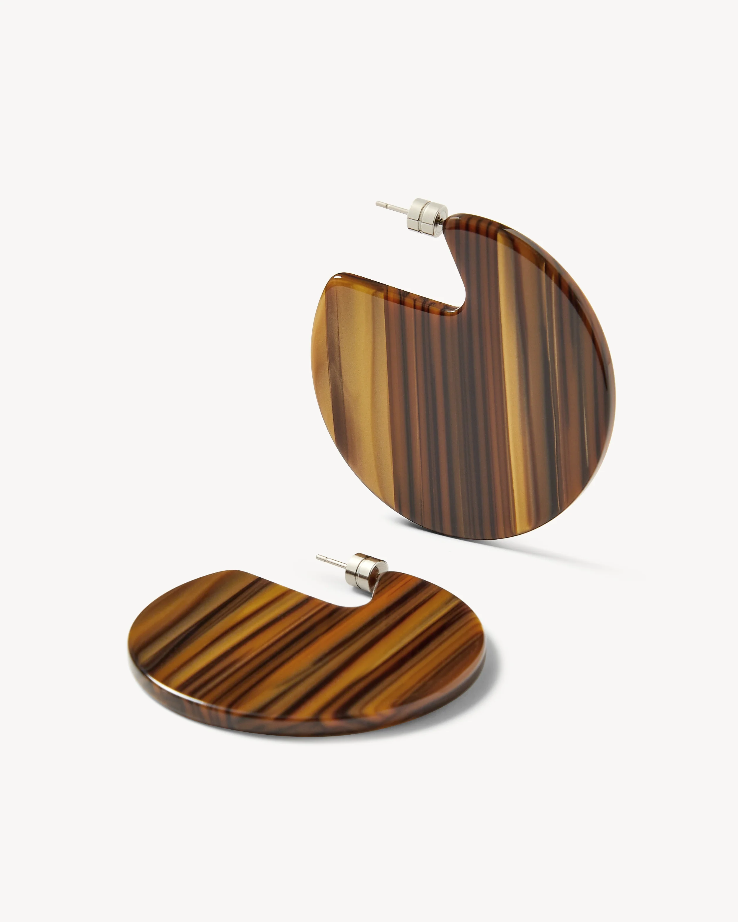 Clare Earrings in Tiger's Eye - Image 3