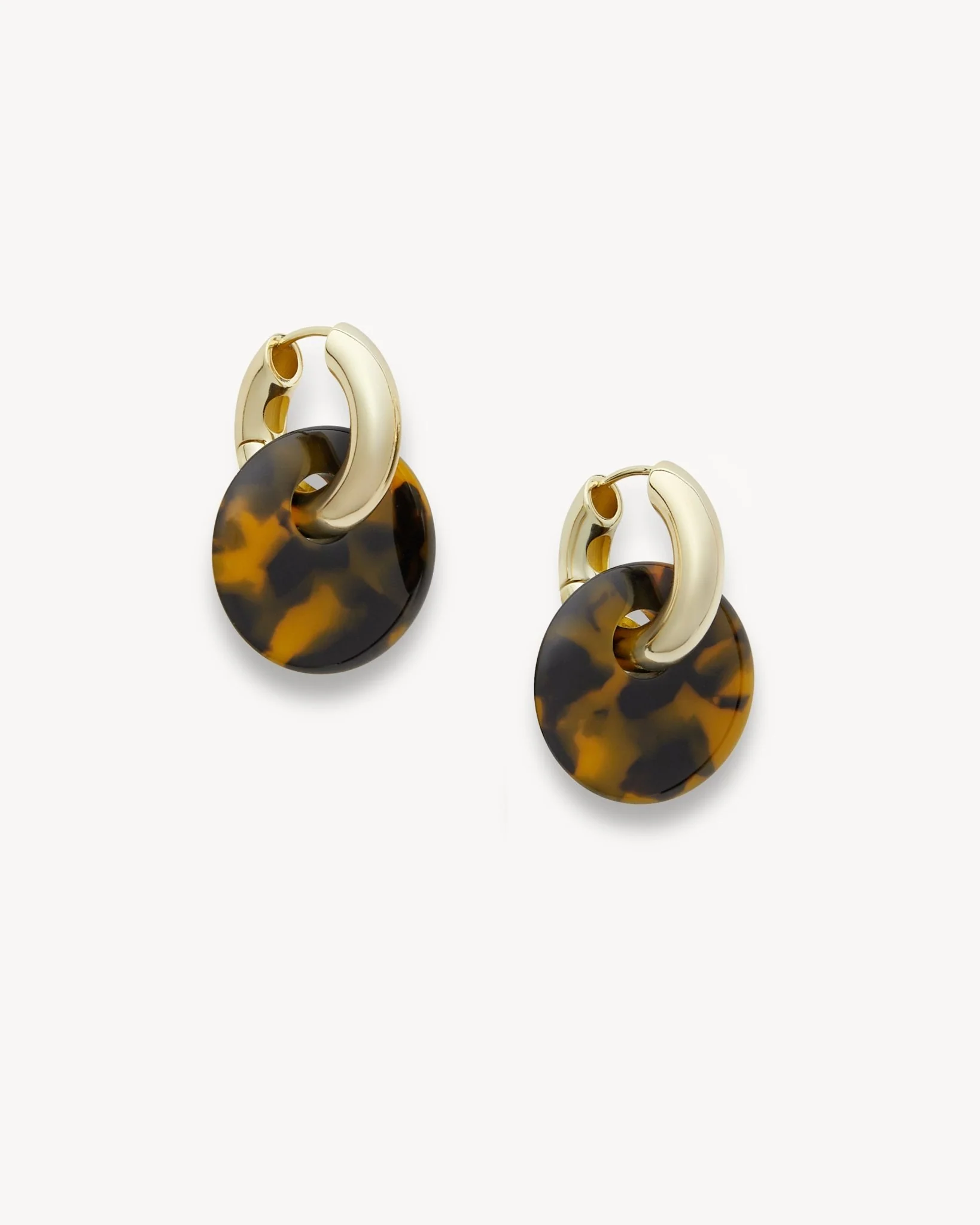 Chunky Disc Charms in Classic Tortoise - Image 3
