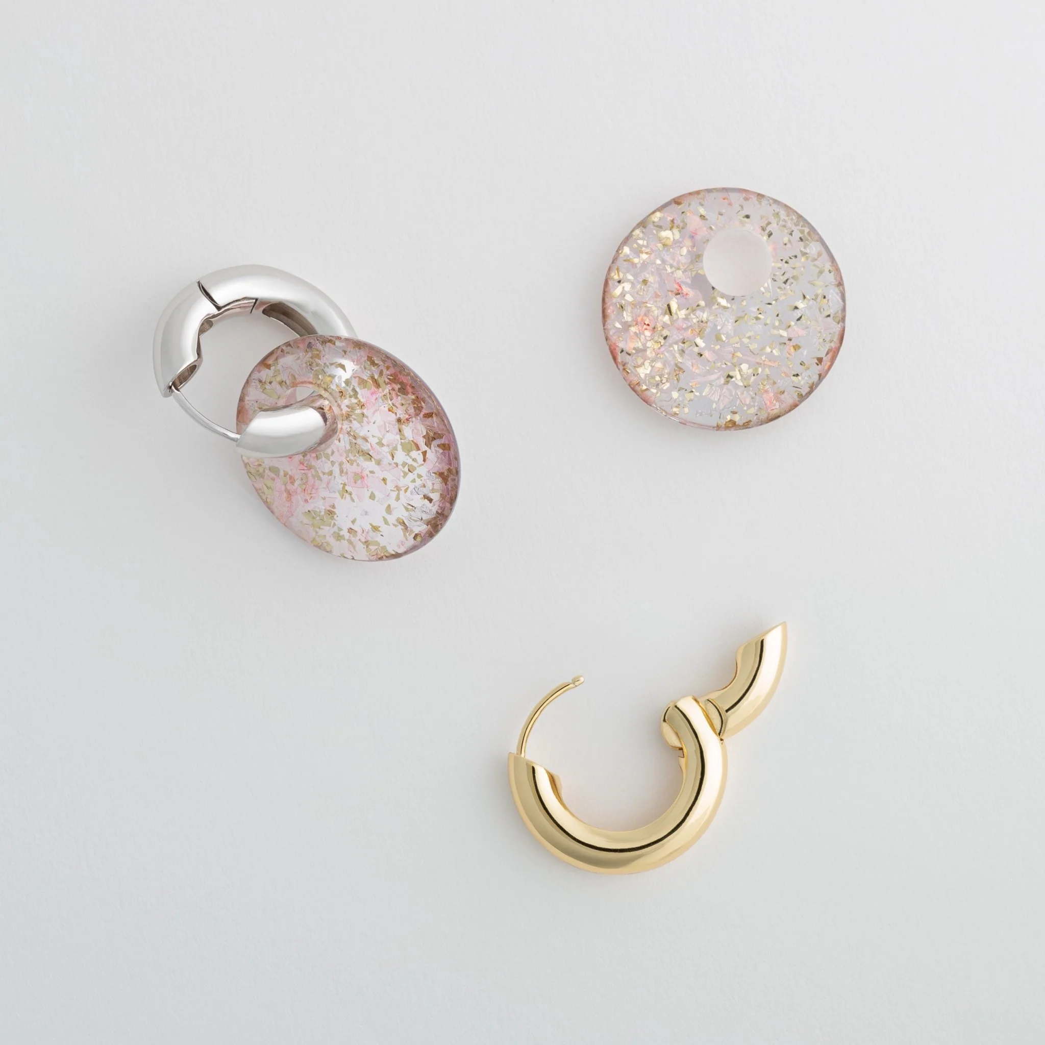 Chunky Disc Charms in Glitter - Image 2