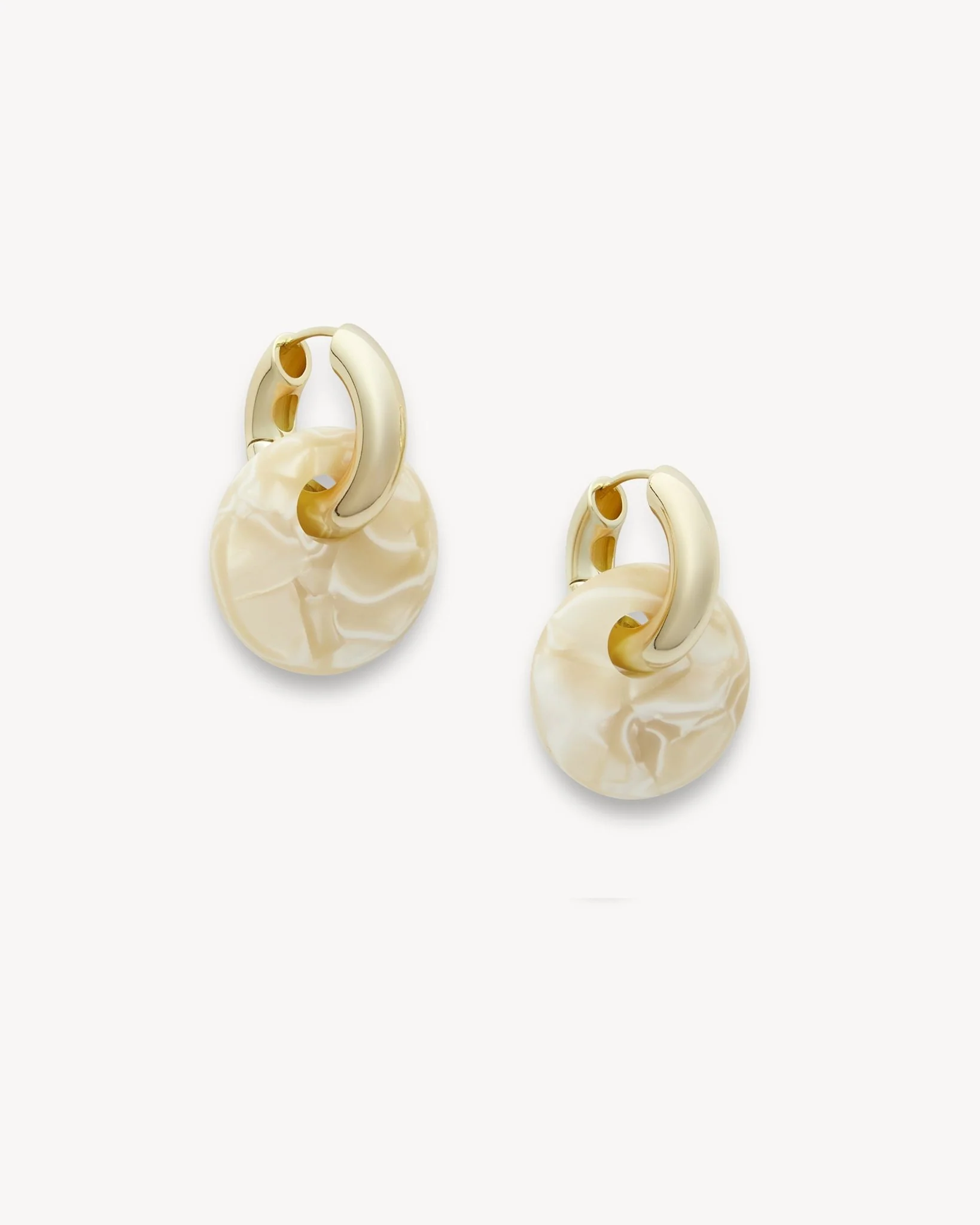 Chunky Disc Charms in Ivory - Image 2