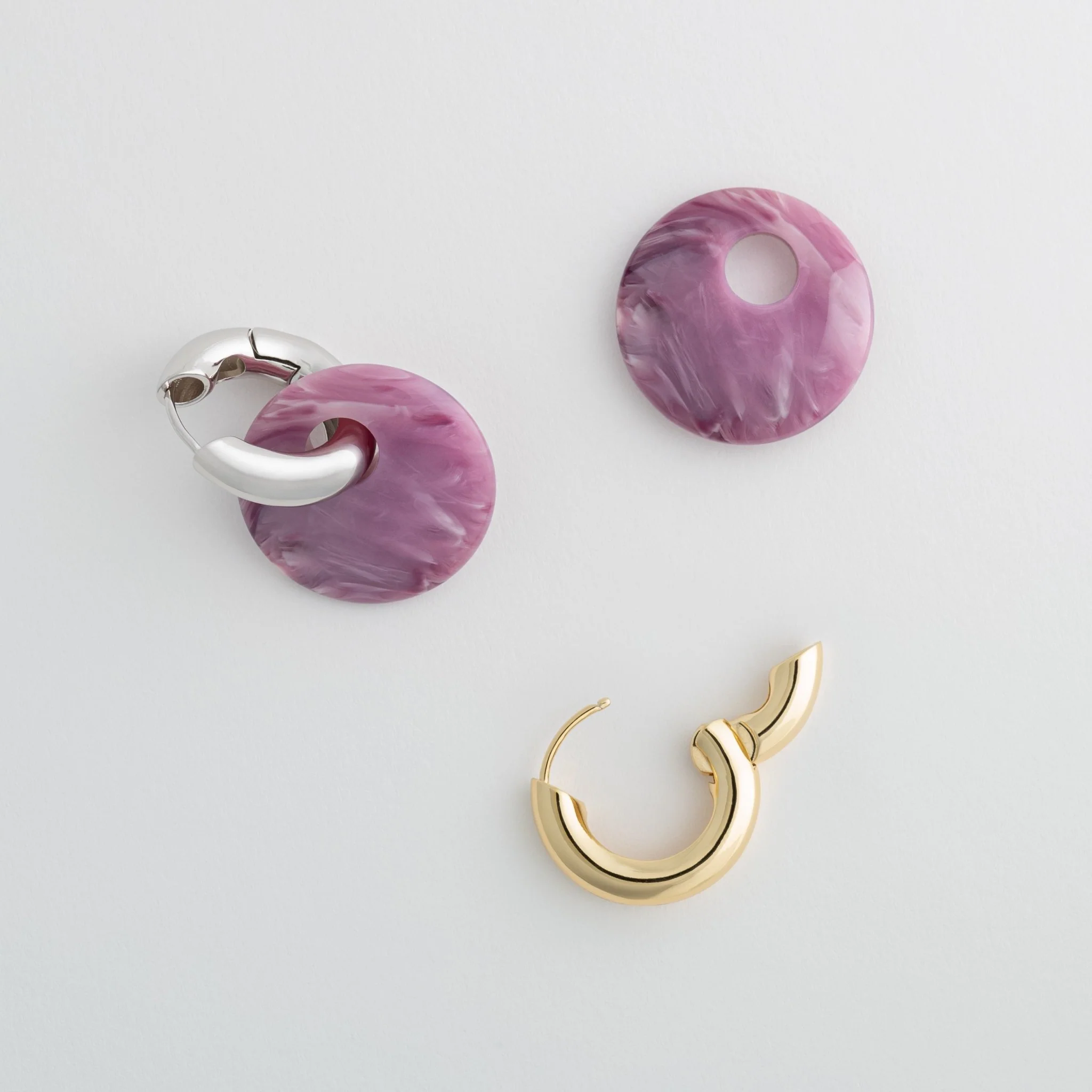 Chunky Disc Charms in Orchid - Image 2