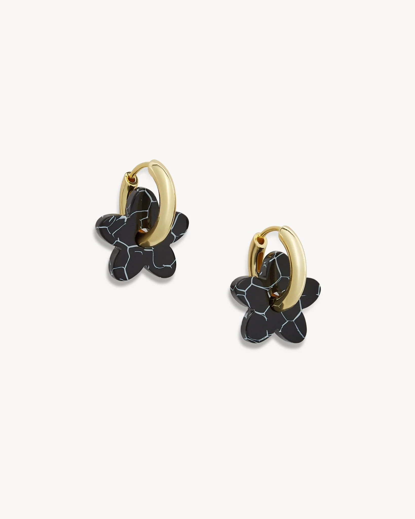 Petite Flower Charms in Black Marble - Image 2