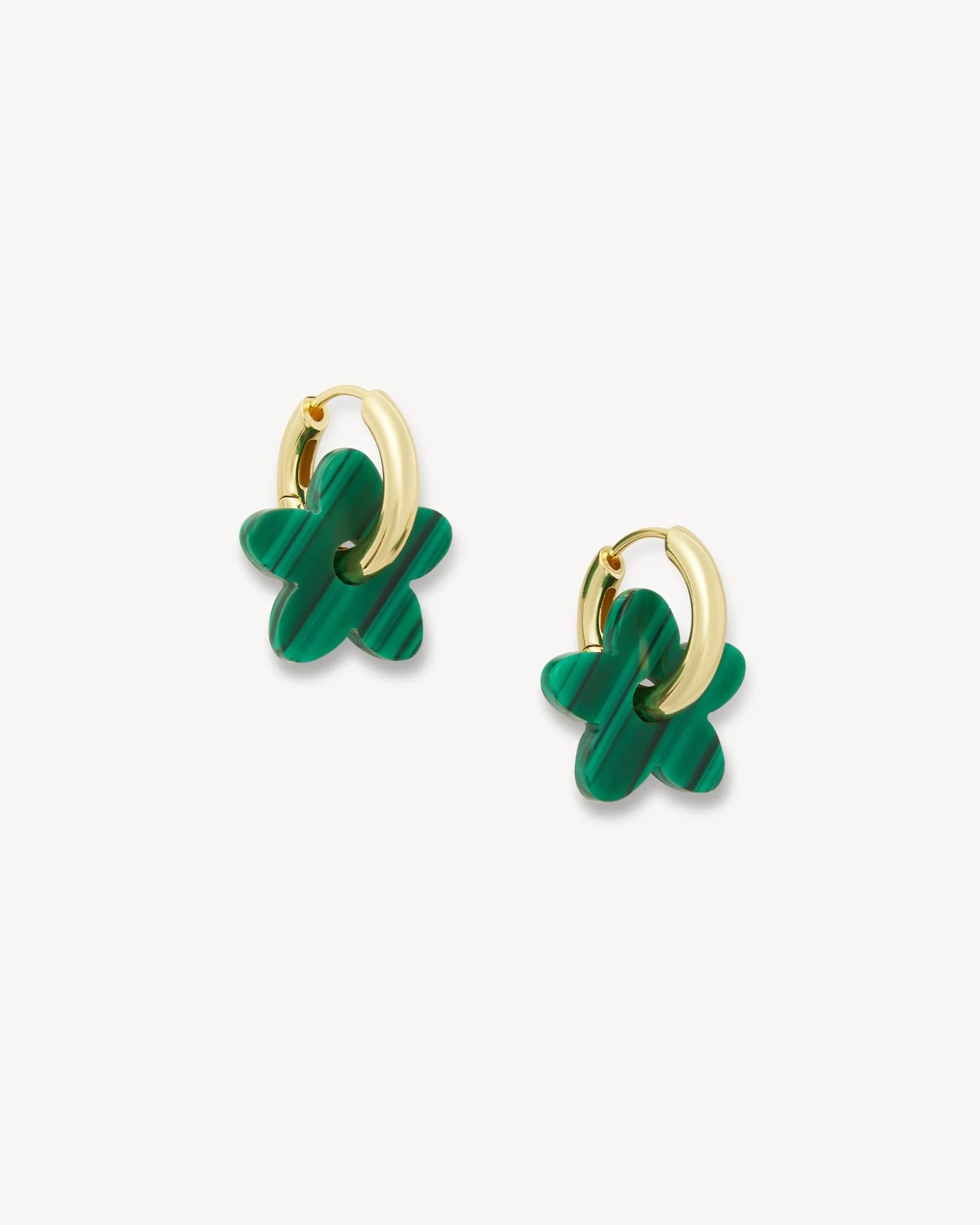 Petite Flower Charms in Malachite - Image 2