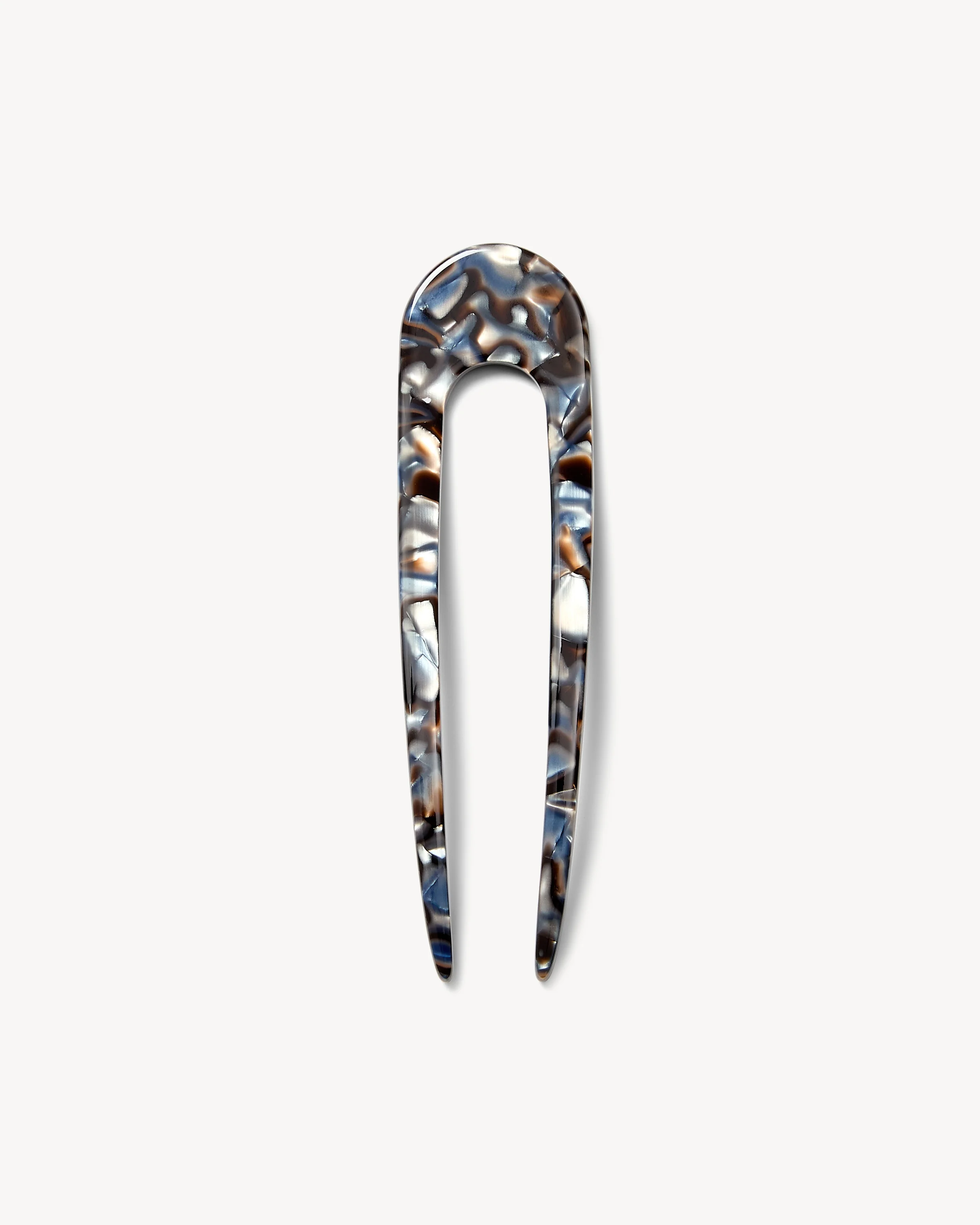 French Hair Pin in Blue Horn