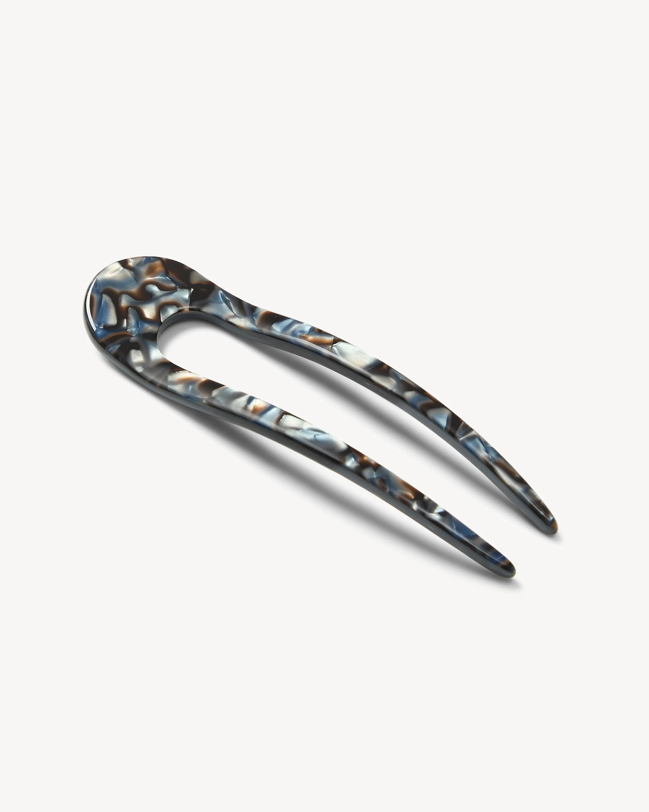French Hair Pin in Blue Horn - Image 2