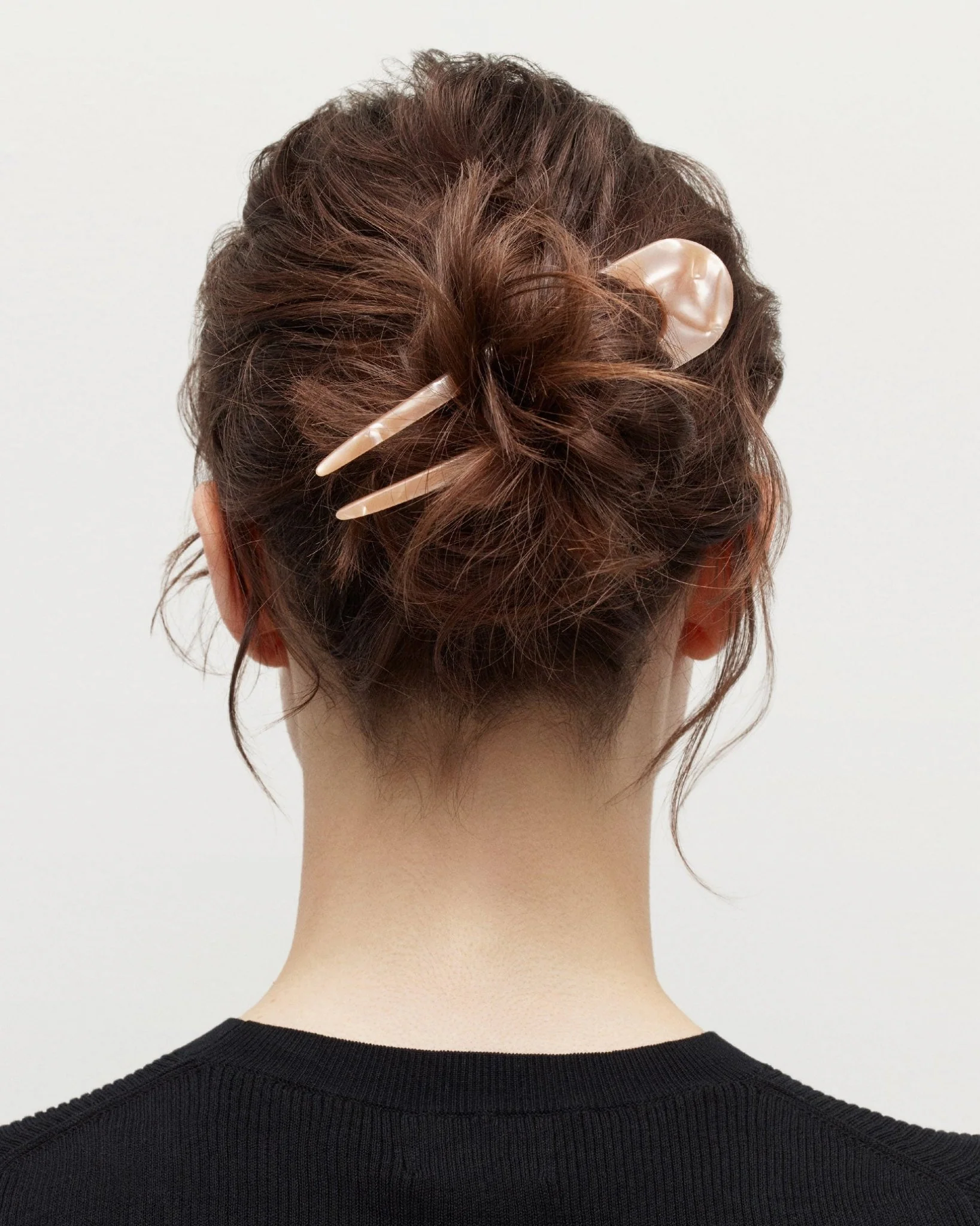 French Hair Pin in Grey Shell - Image 3