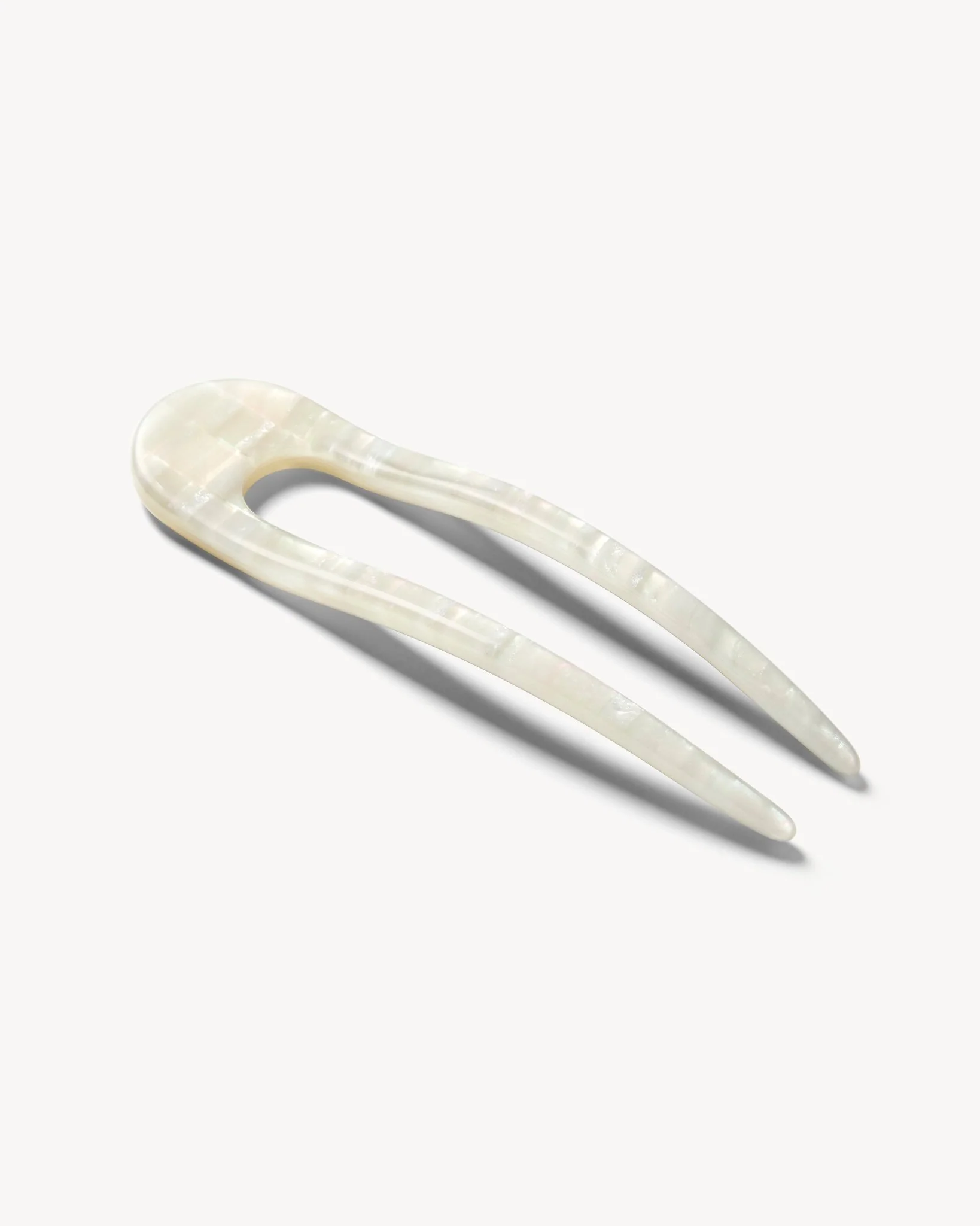 French Hair Pin in Opalite Shell Checker - Image 2