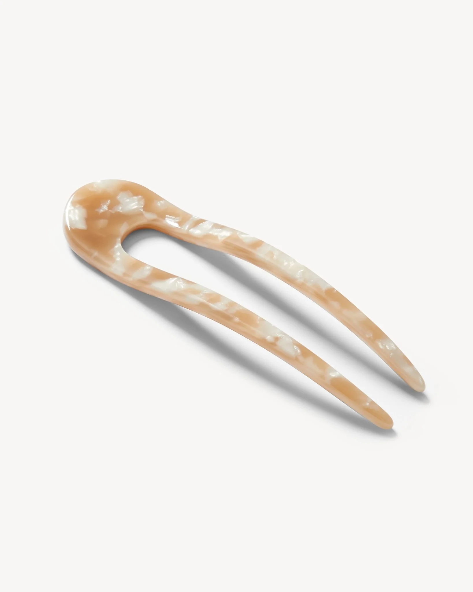 French Hair Pin in Taupe Shell - Image 2