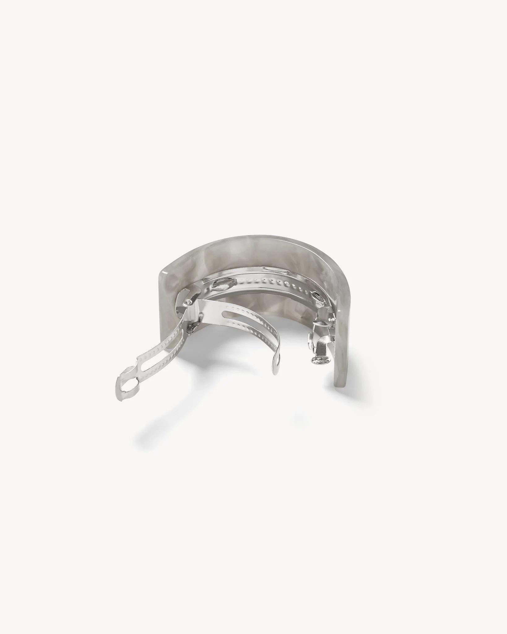 French Pony Barrette in Grey Shell - Image 2