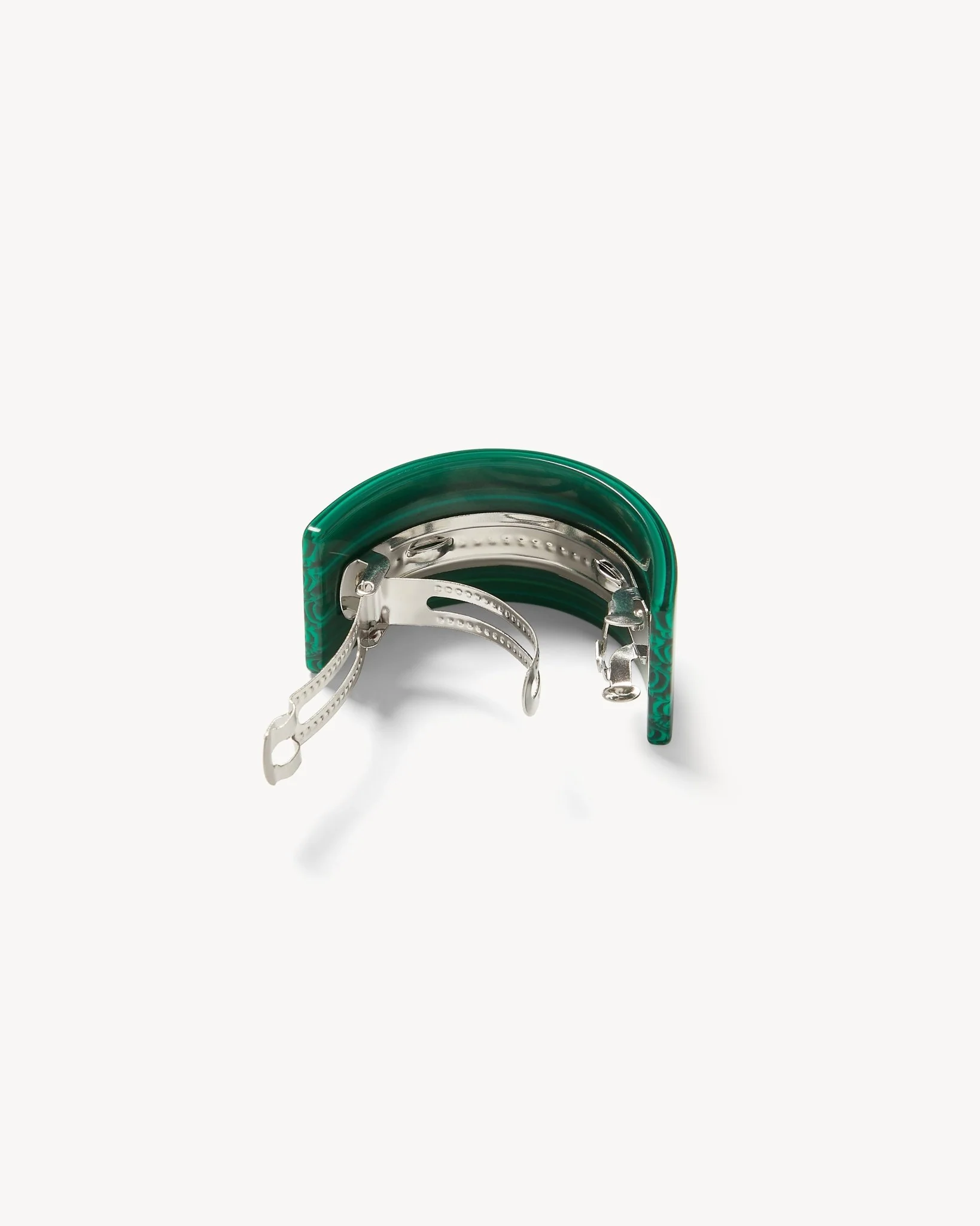 French Pony Barrette in Malachite - Image 2