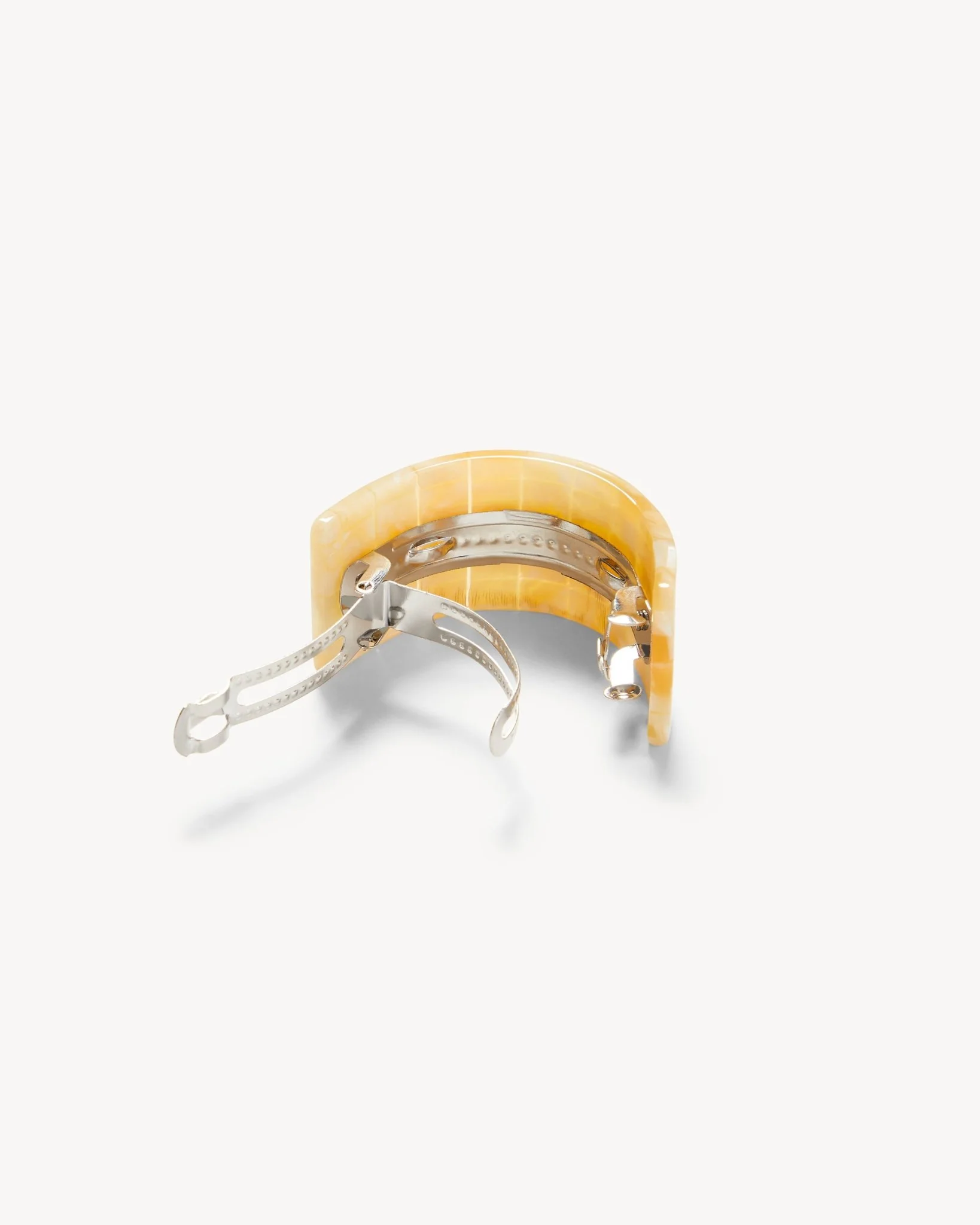 French Pony Barrette in Sea Shell Checker - Image 2