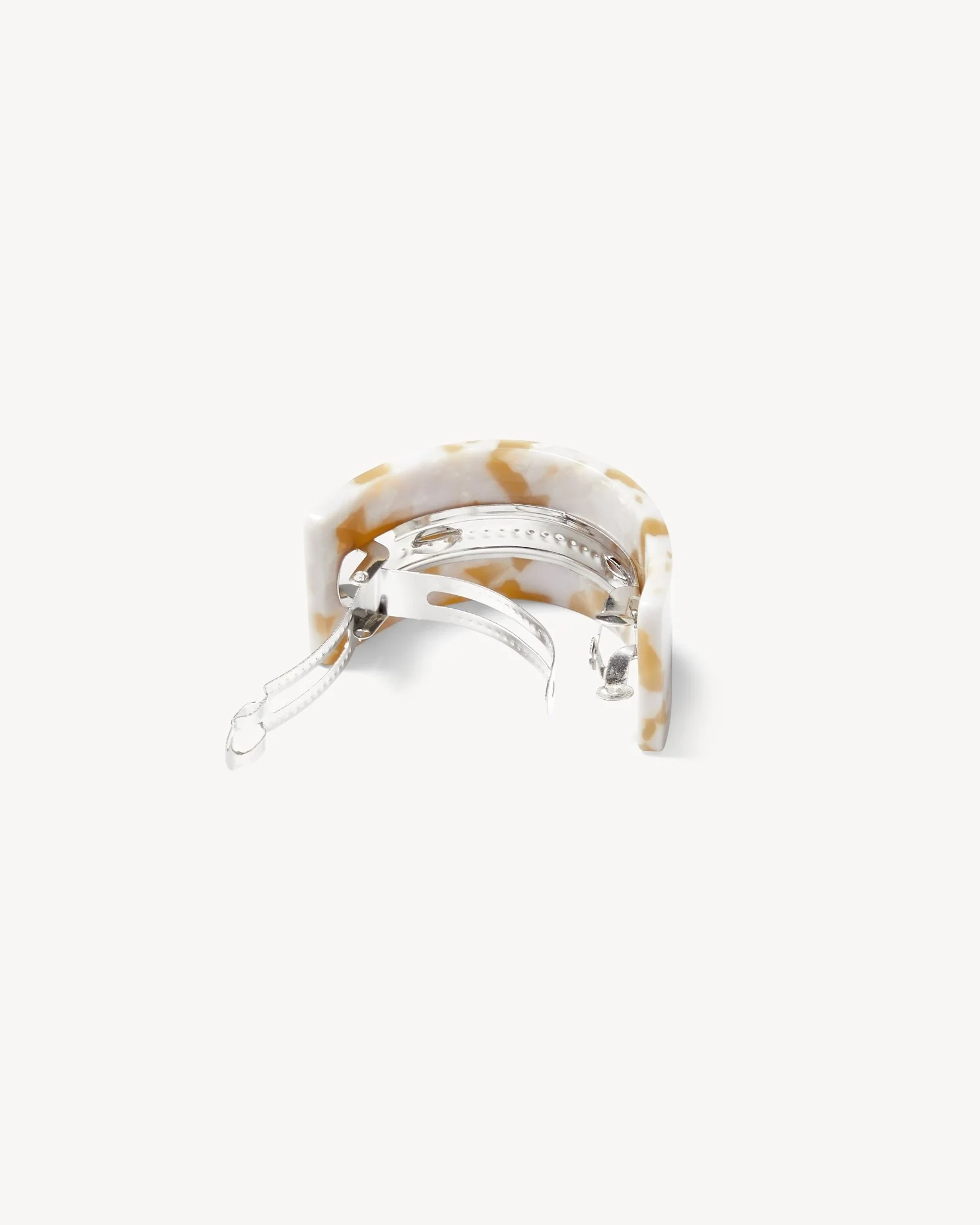 French Pony Barrette in Taupe Shell - Image 2