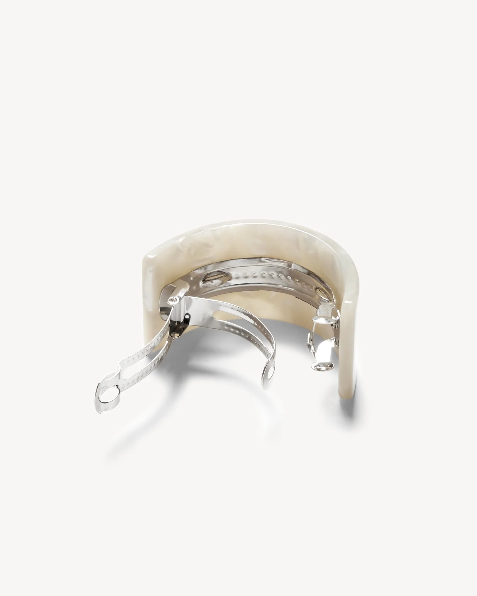 French Pony Barrette in White Shell - Image 2