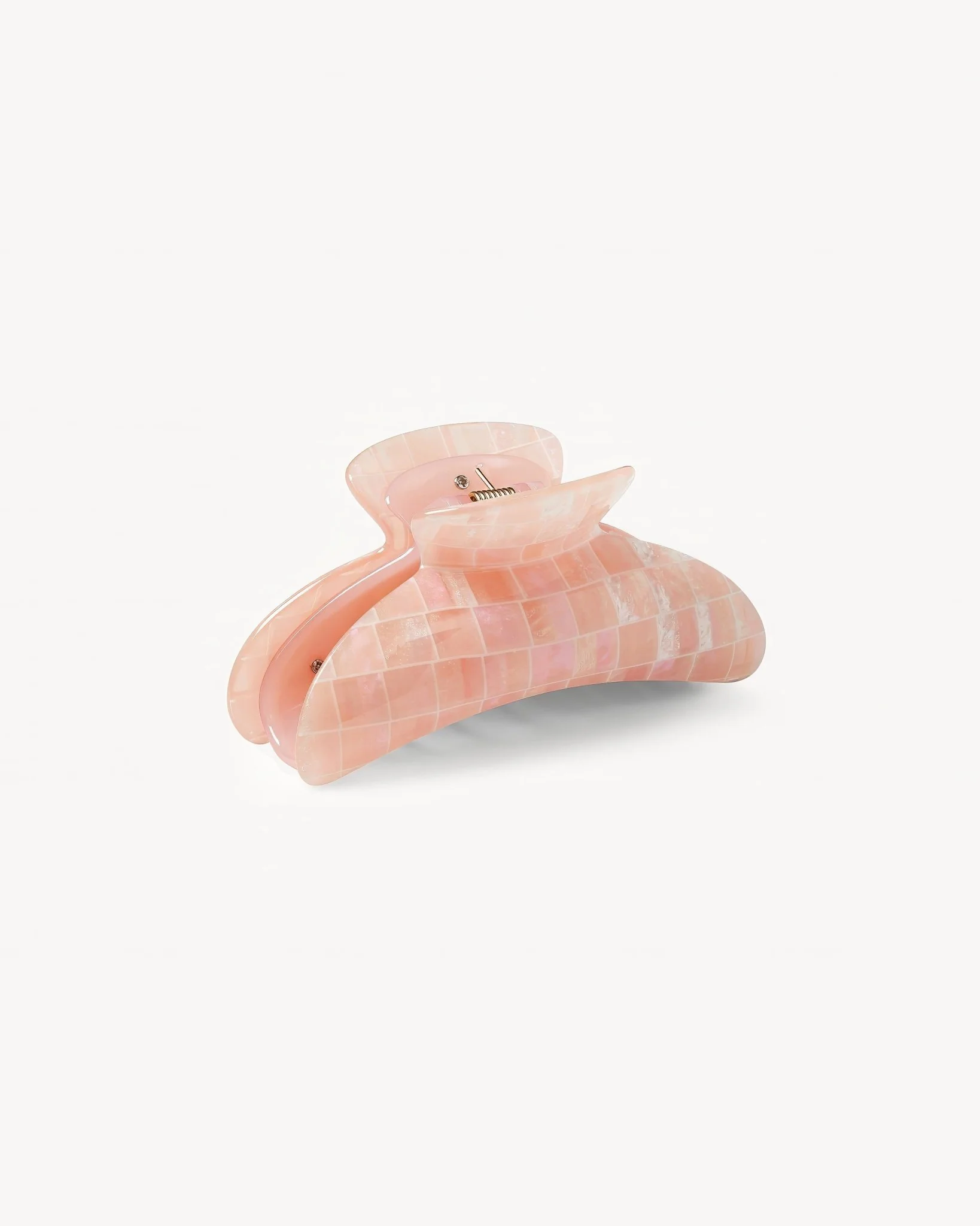 Grande Heirloom Claw in Apricot Shell Checker - Image 2