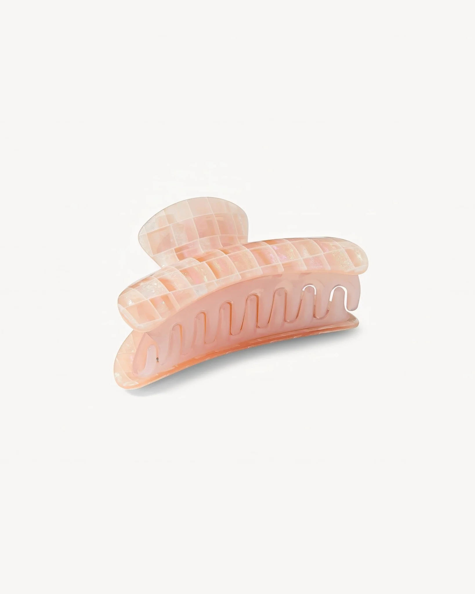 Grande Heirloom Claw in Apricot Shell Checker - Image 3