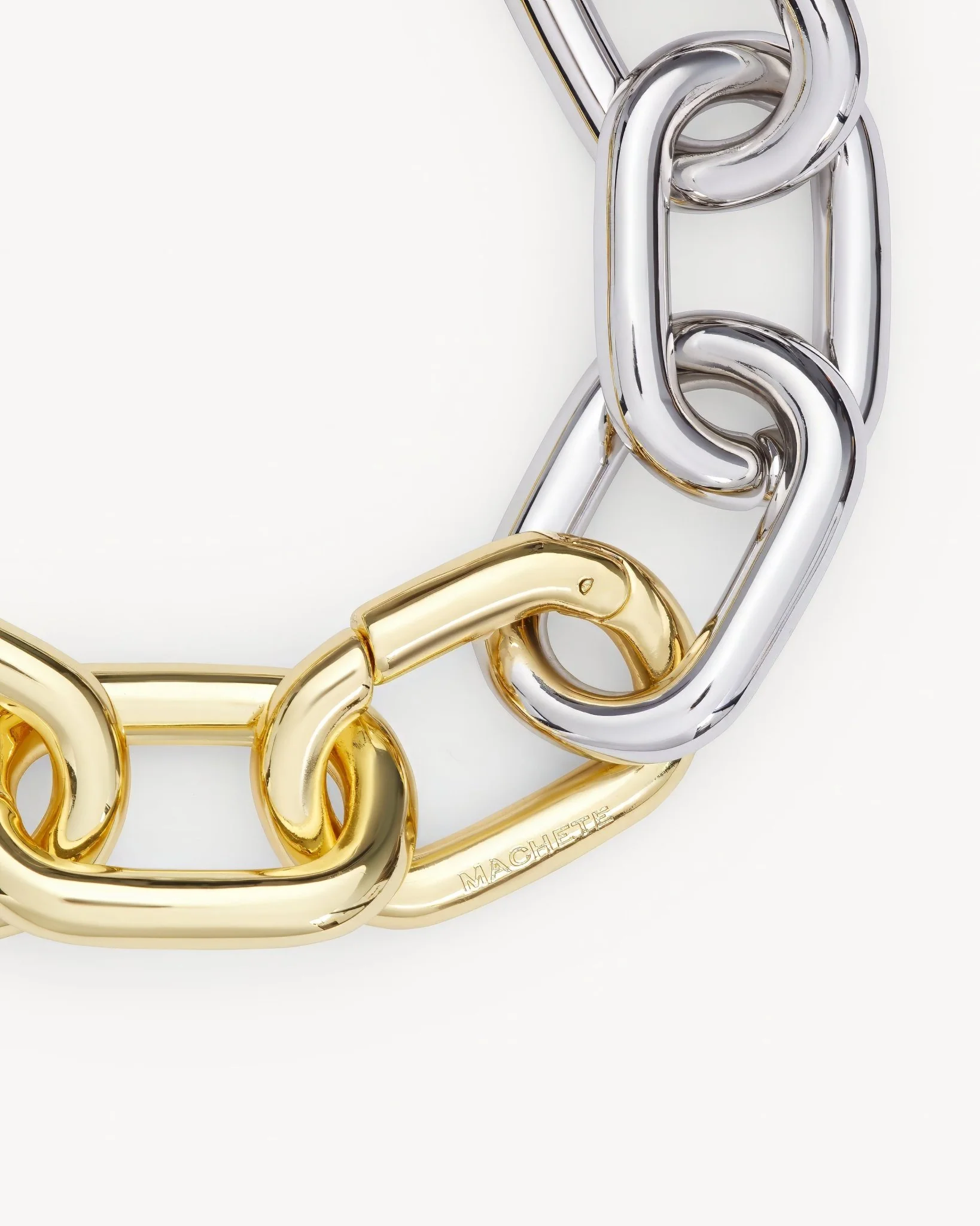 Interchangeable Link Bracelet in Gold + Silver Split - Image 3