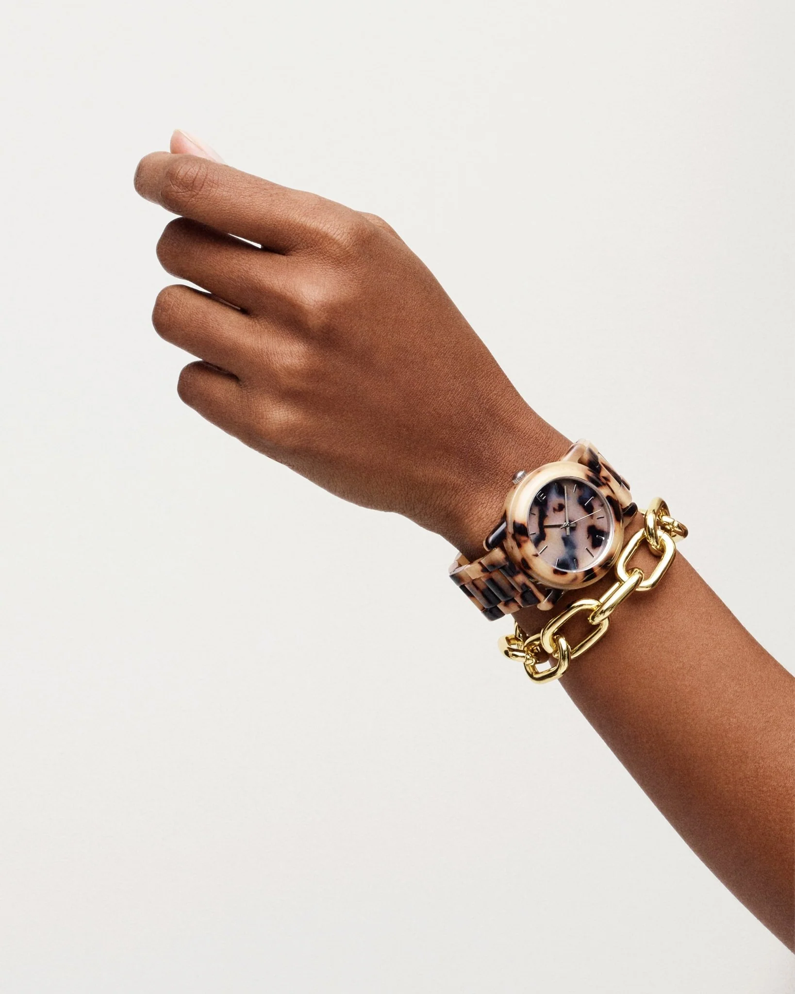 Interchangeable Link Bracelet in Gold + Silver Split - Image 4