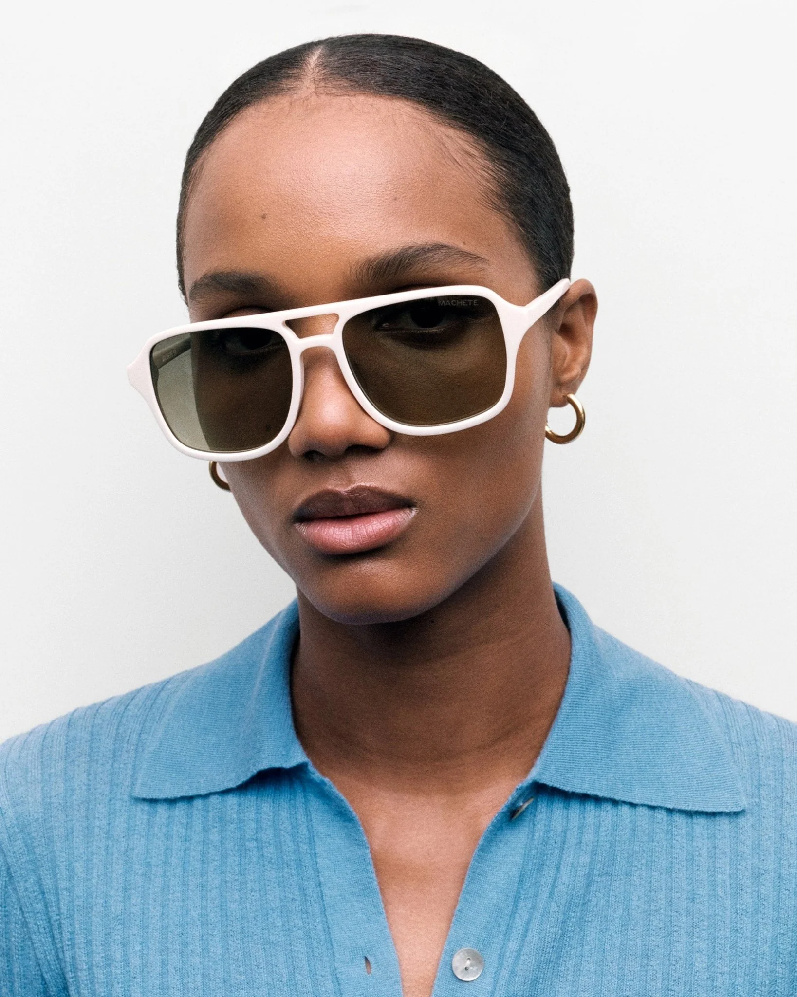 Jane Sunglasses in White - Image 2