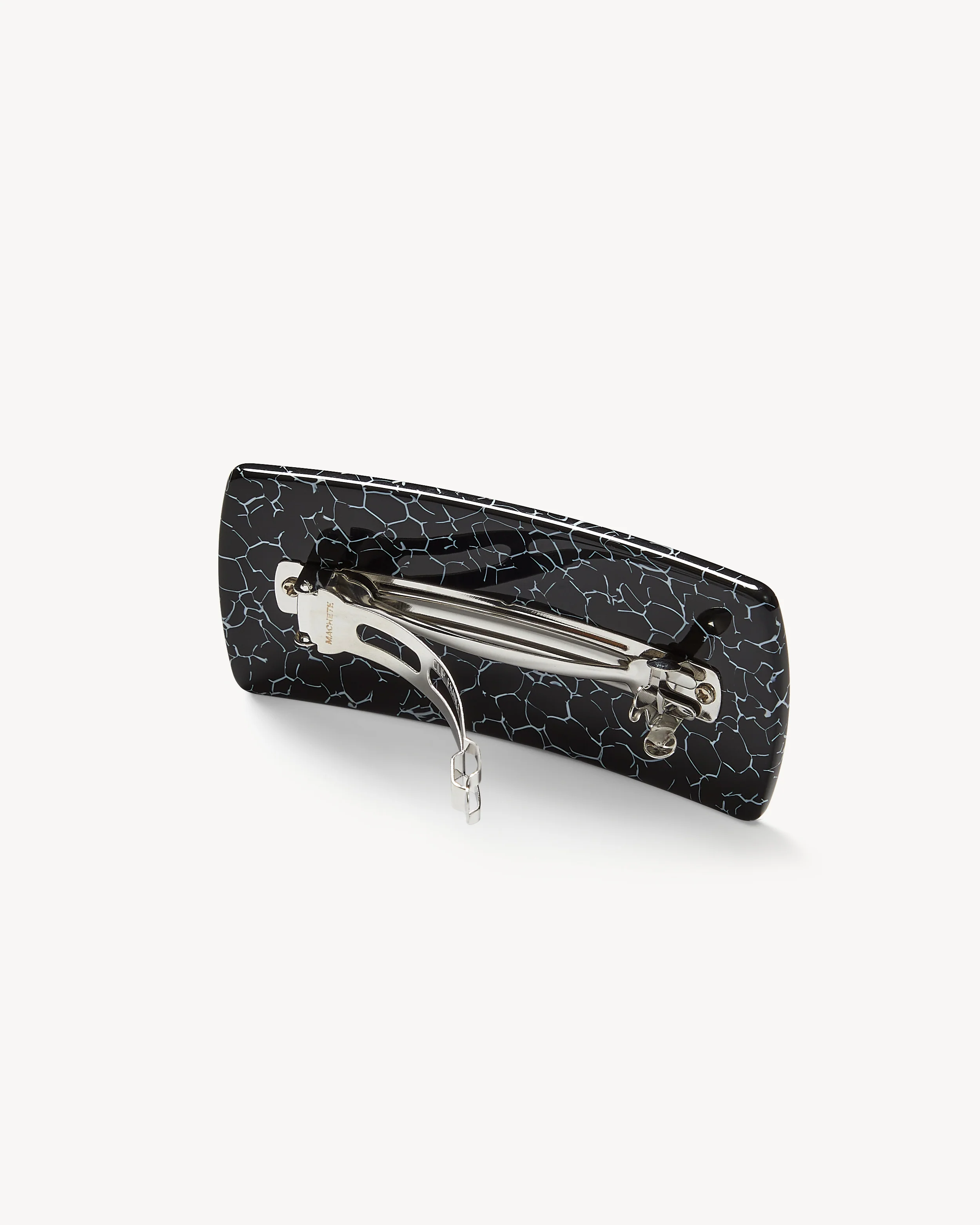 Jumbo Box Barrette in Black Marble - Image 2