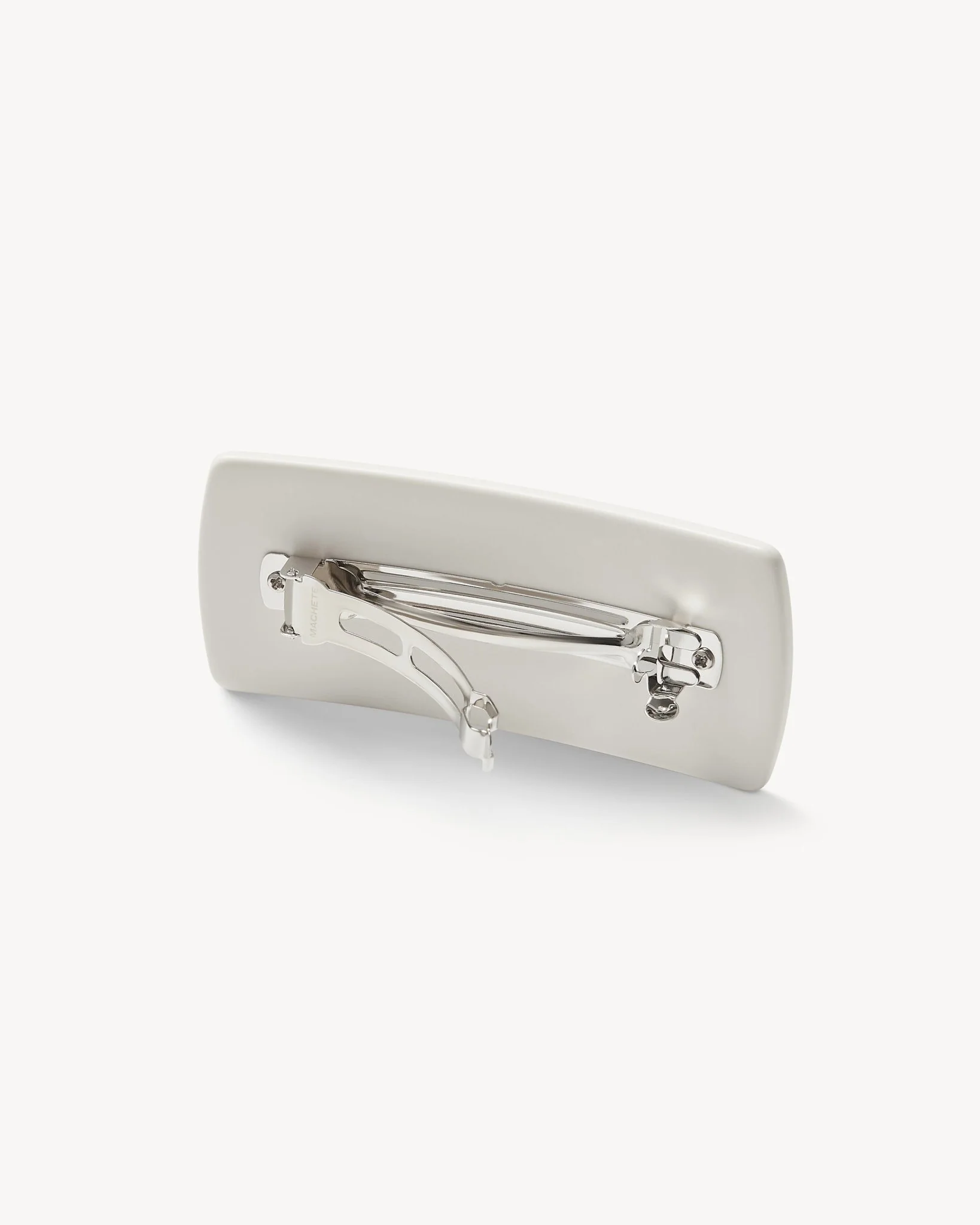 Jumbo Box Barrette in White Matte - Image 2