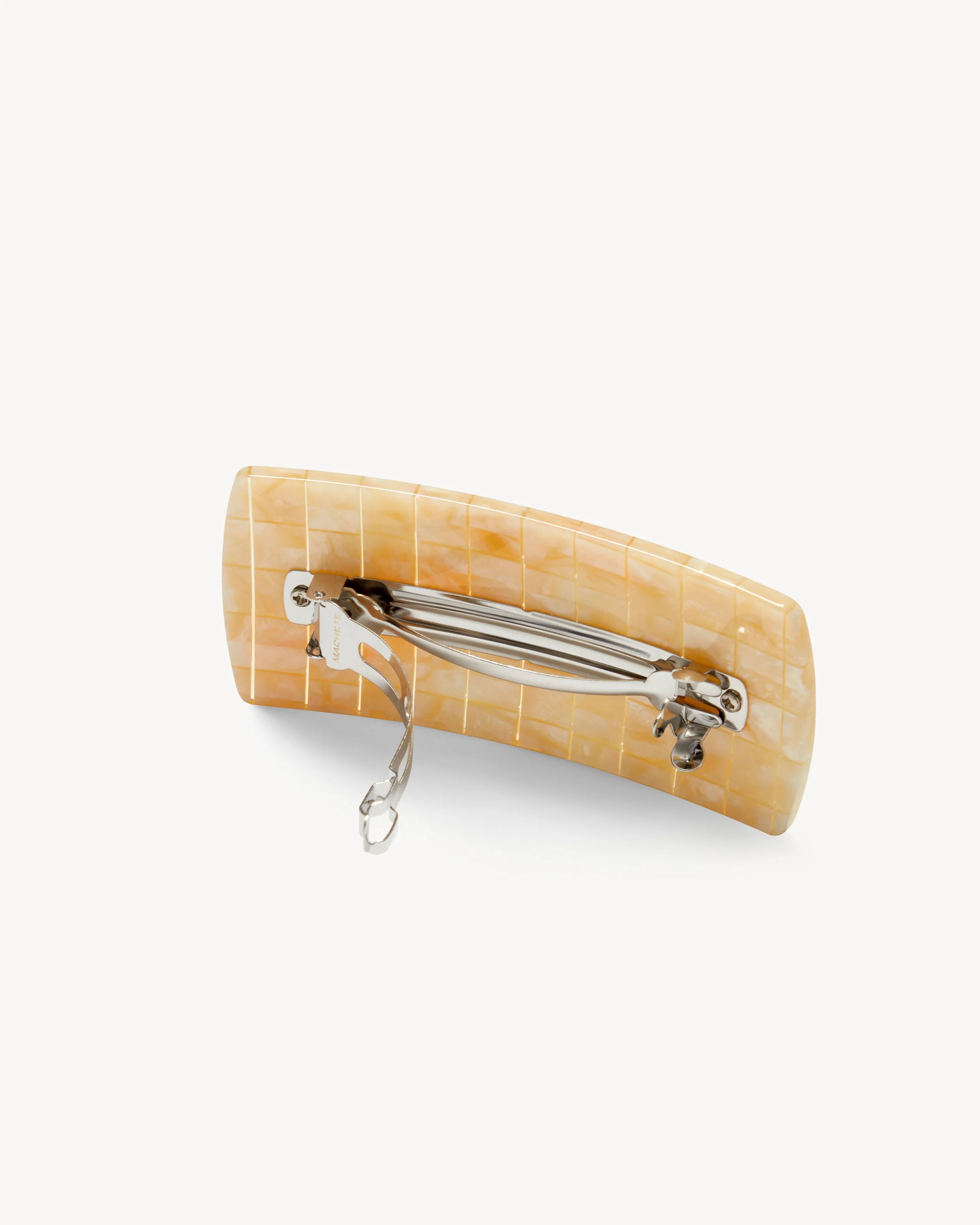 Jumbo Box Barrette in Sea Shell Checker - Image 2