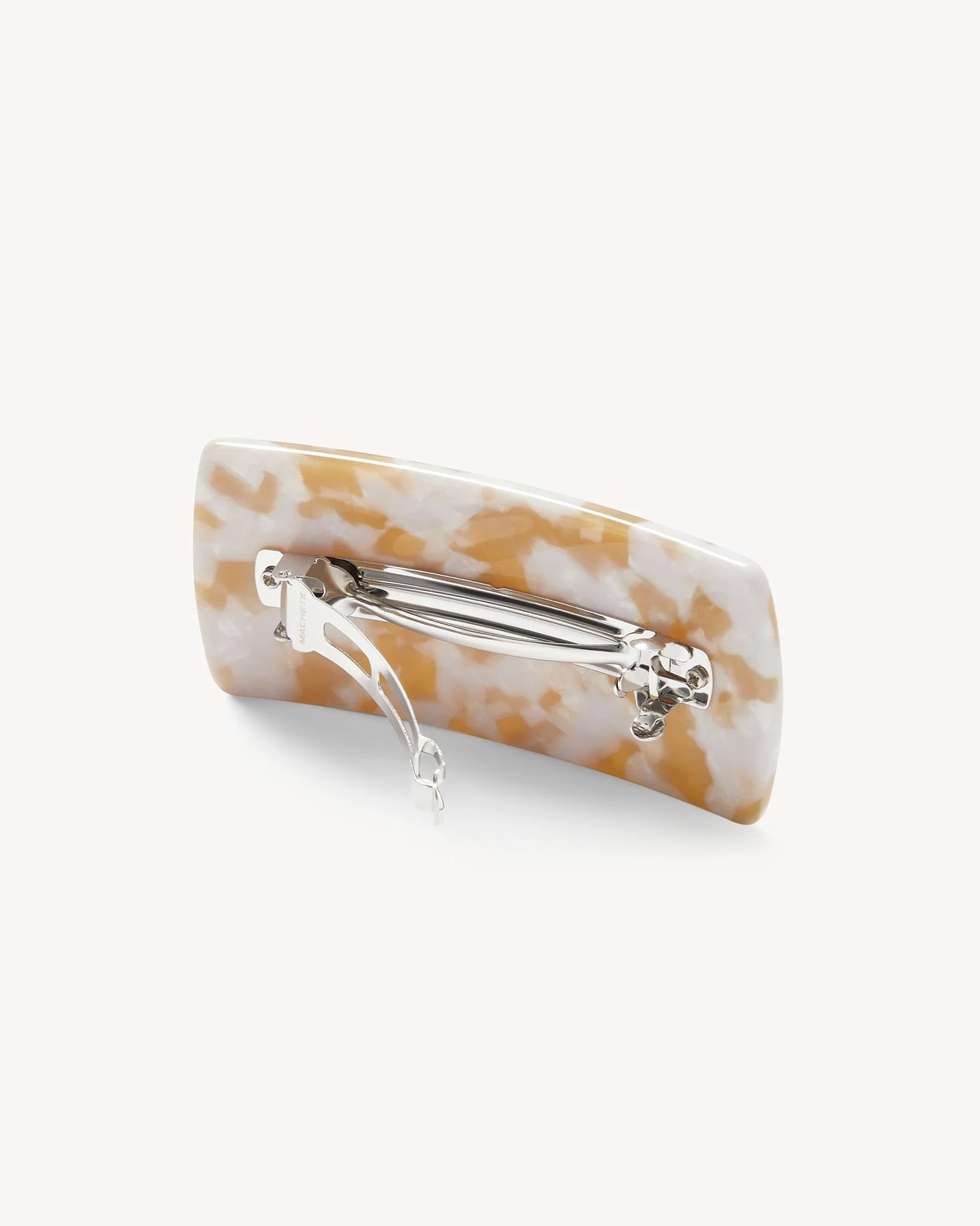 Jumbo Box Barrette in Taupe Shell - Image 3