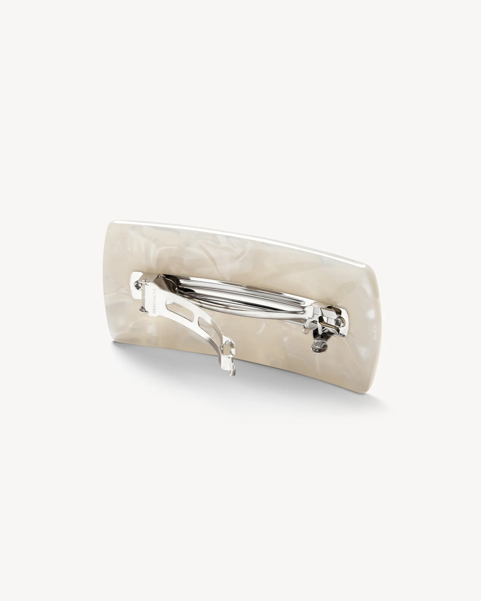 Jumbo Box Barrette in White Shell - Image 2