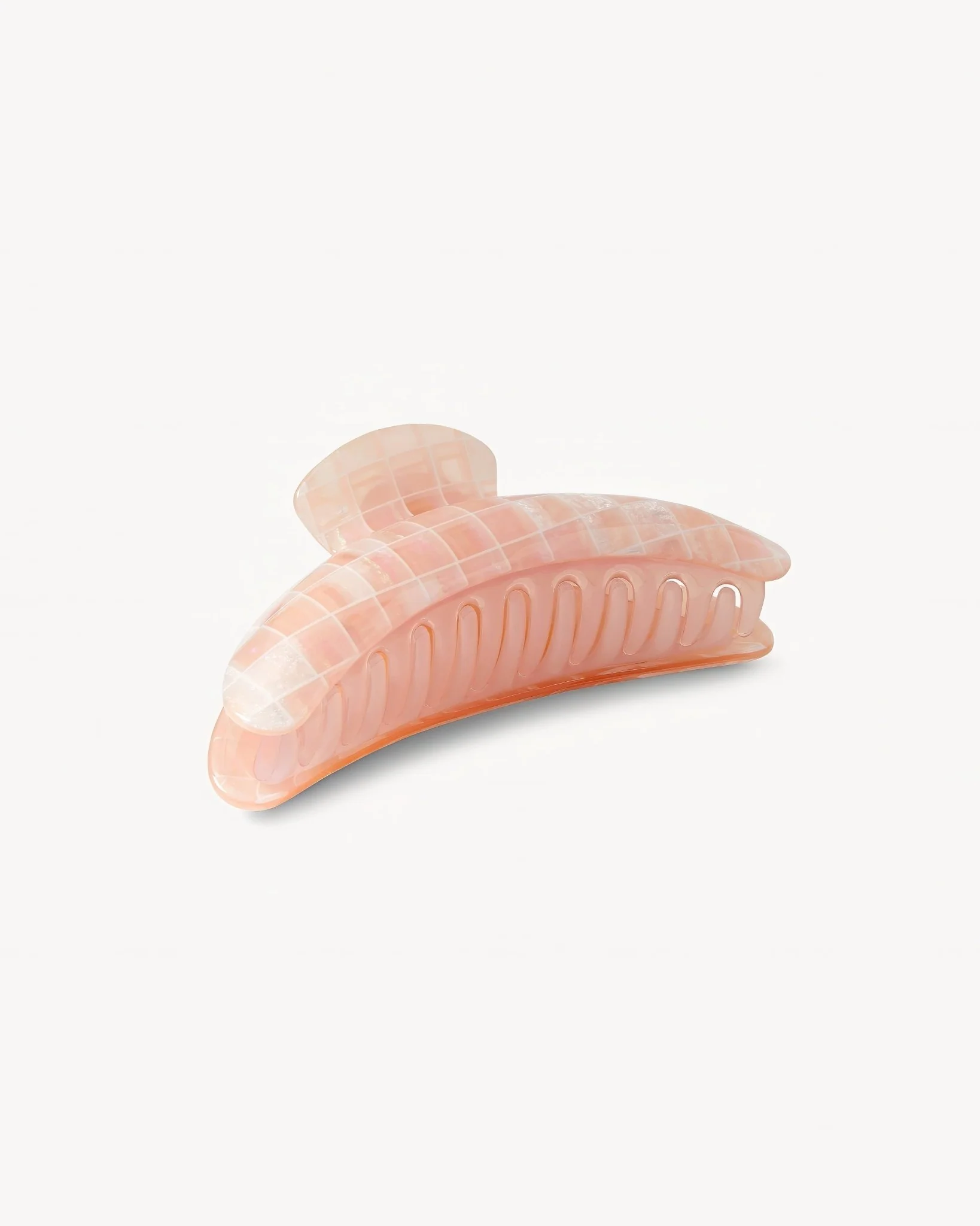 Jumbo Heirloom Claw in Apricot Shell Checker - Image 3